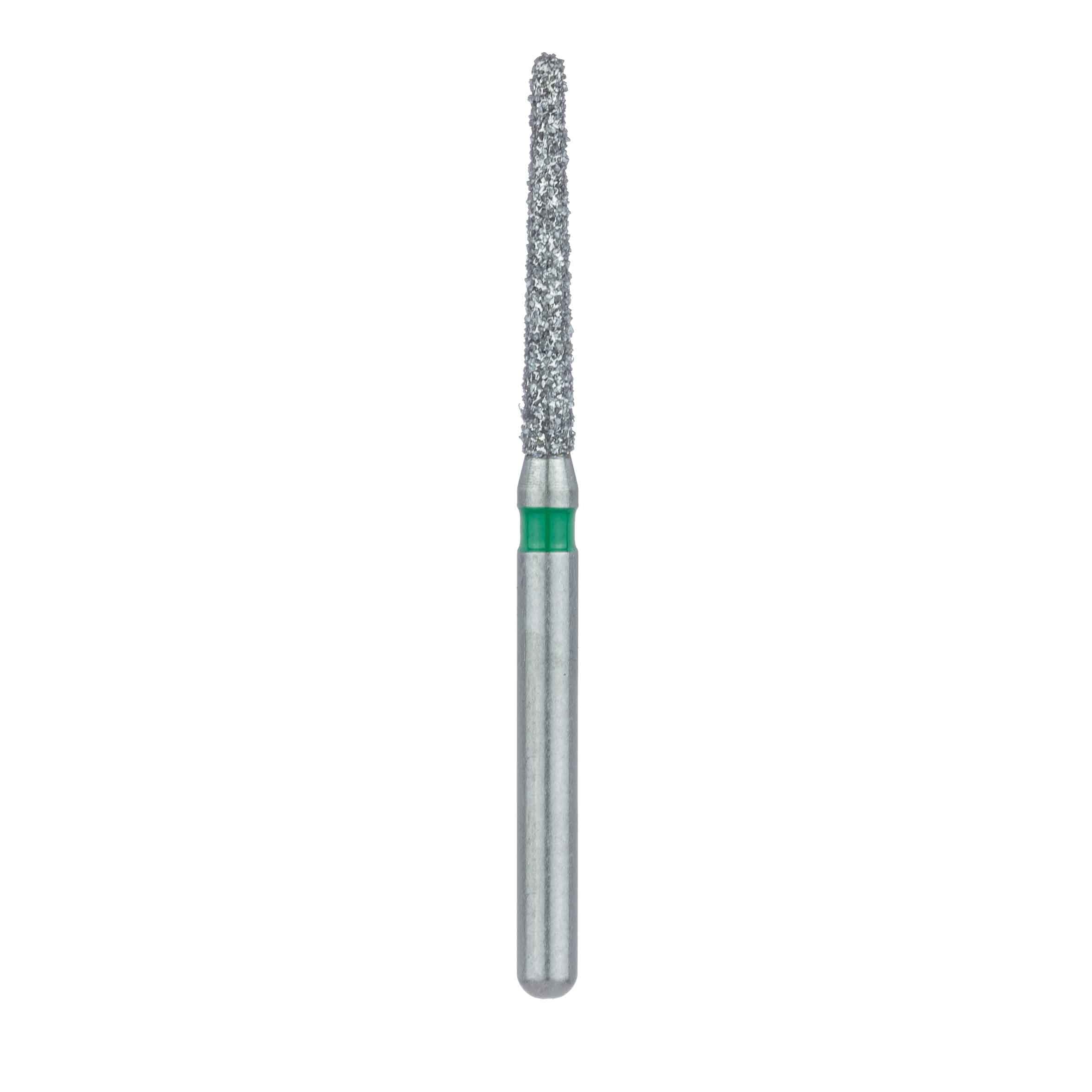 Meisinger FG #852G-014 Coarse Round End Taper Diamond Bur, 1.4mm Head, 10mm Working Length, Green Band, Multi-Use, 5/Pk thumbnail 2