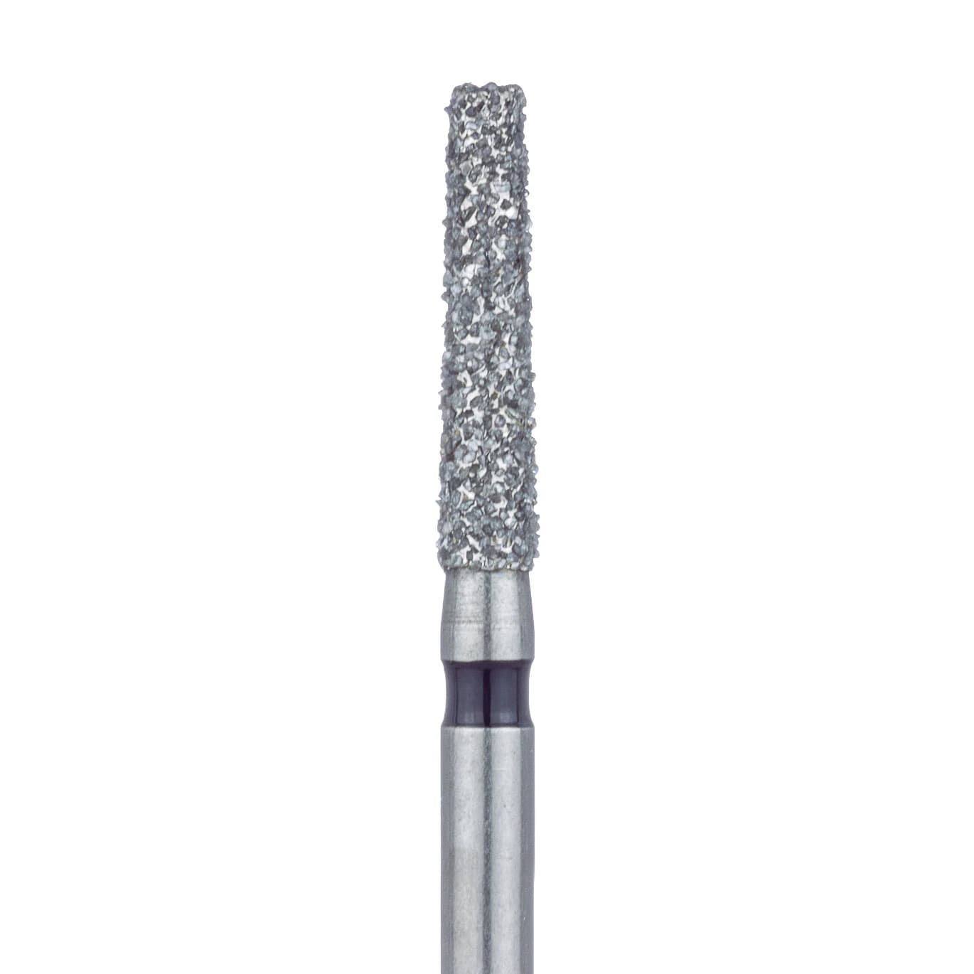 Meisinger 847H-018-FG Diamond Bur, Super Coarse, Flat End Taper, Friction Grip, 1.8 mm Head Diameter, 8.0 mm Head Length, 5/Pkg - Diamond Instruments – FG, Super Coarse, Black, Cone, 5/Pkg - Flat, 847H-018-FG, 1.8 mm Head Diameter, 8.0 mm Head Length - Image 1