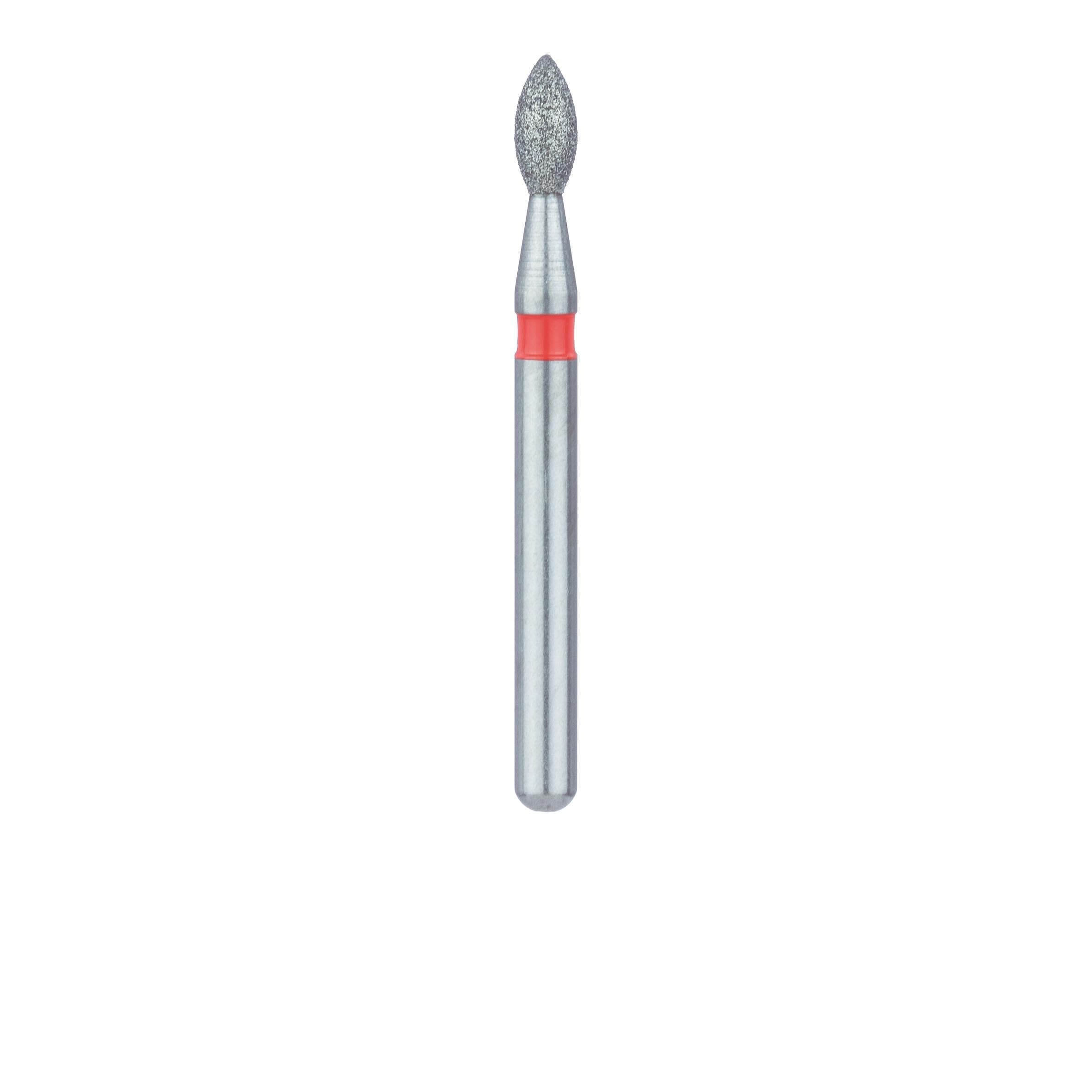 Meisinger Multi-Use Diamond Bur, FG, Pointed Football, #831F, 1.6 mm, Fine, Red, 5/Pk, 831F-016-FG thumbnail 2