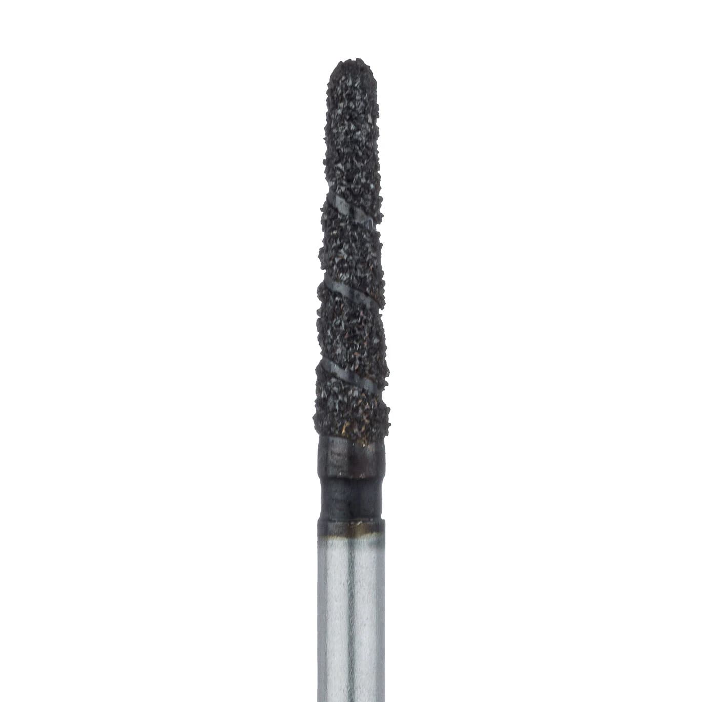 Meisinger Black Cobra Diamond Bur, Friction Grip, Super Coarse, Round End Taper, 1.6 mm, 5/Pk, B850-016-FG - Black Cobra Diamond Bur, Friction Grip, B850, 1.6 mm, 5/Pk, B850-016-FG - Image 1