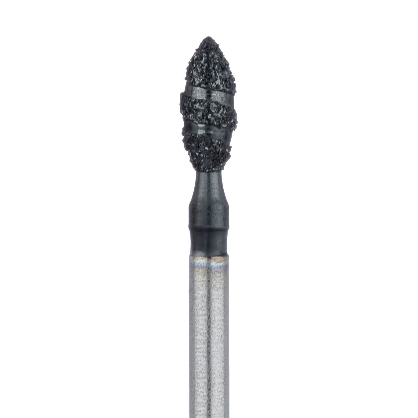 Meisinger Black Cobra Diamond Bur, FG, Super Coarse, Pointed Football, 2.3mm, B830-023, 5/Pack - Meisinger FG Black Cobra Diamonds - 830-023 - Image 1