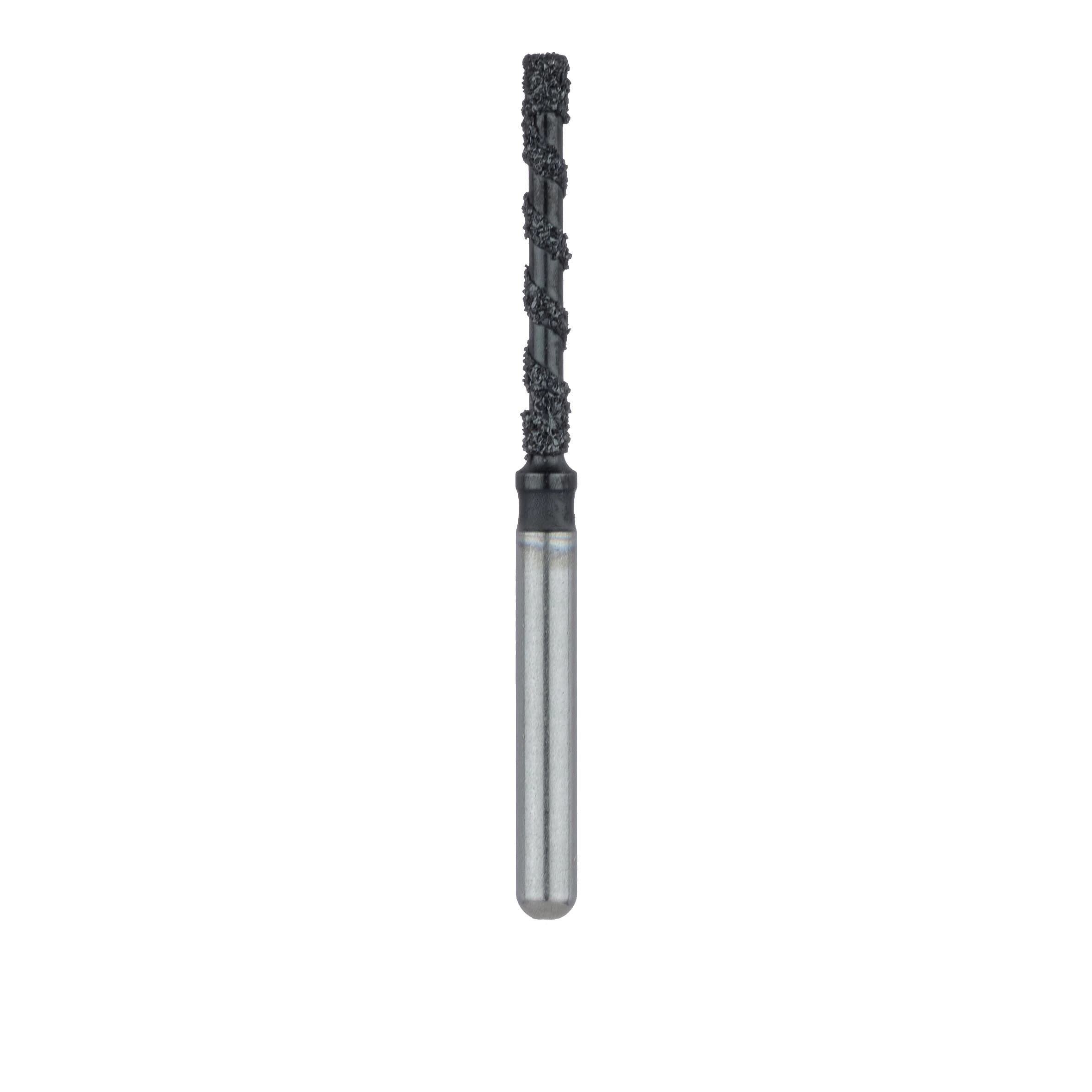 Meisinger Black Cobra Diamond Bur, Super Coarse, Long Flat End Cylinder, FG, 1.2mm, 5/Pack, B837L-012 thumbnail 2