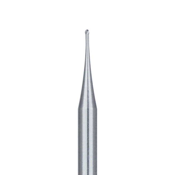 Meisinger HM1-005-HP Operative Tungsten Carbide Bur, Round, #1/4, 0.5 mm Head, Handpiece Shank, 5/Pk - Operative Tungsten Carbide Bur, Handpiece, Round, 1/4, 0.5 mm, 5/Pk, HM1-005-HP - Image 1