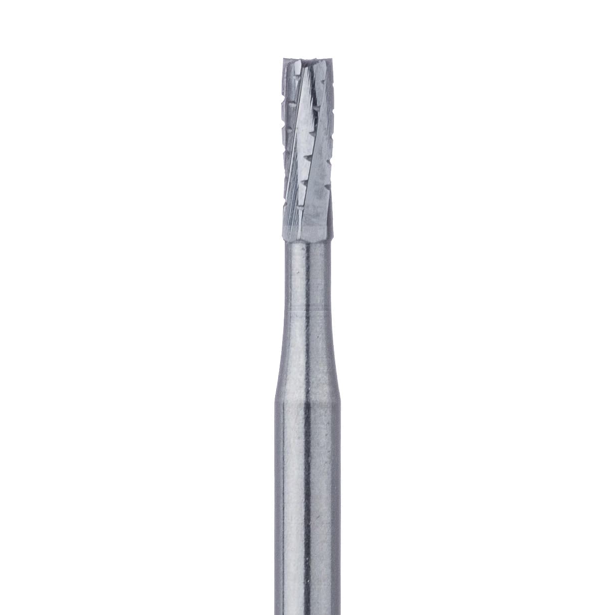 Meisinger HM31-012-FG Tungsten Carbide Bur, #558, X-Cut Fissure, FG, Cylinder, 1.2 mm, 5/Pk - Operative Tungsten Carbide Burs, FG, Cylinder, # 558, 1.2 mm, 5/Pk, HM31-012-FG - Image 1