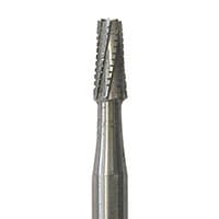 Meisinger Tungsten Carbide Bur HM33-021-HP, #703 Tapered Fissure Cross Cut, Flat End, 2.1 mm Diameter, 5/Pkg - Tungsten Carbide Burs – HM 33 Tapered Fissure Cross Cut HP, 5/Pkg - Size #703, 2.1 mm Diameter - Image 1