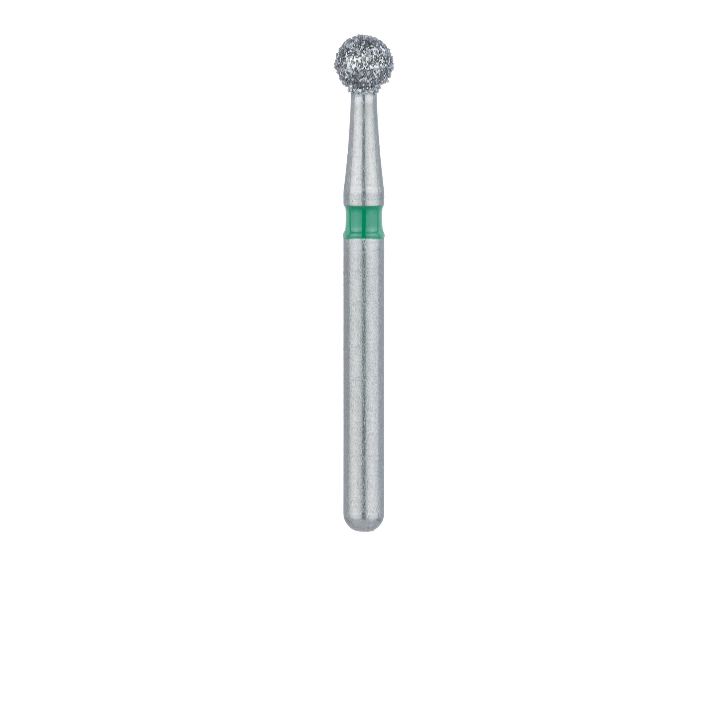 Meisinger Multi-Use Diamond Bur, Friction Grip, Round, 801G, 2.3 mm, Coarse, Green, 5/Pk, 801G-023-FG thumbnail 2