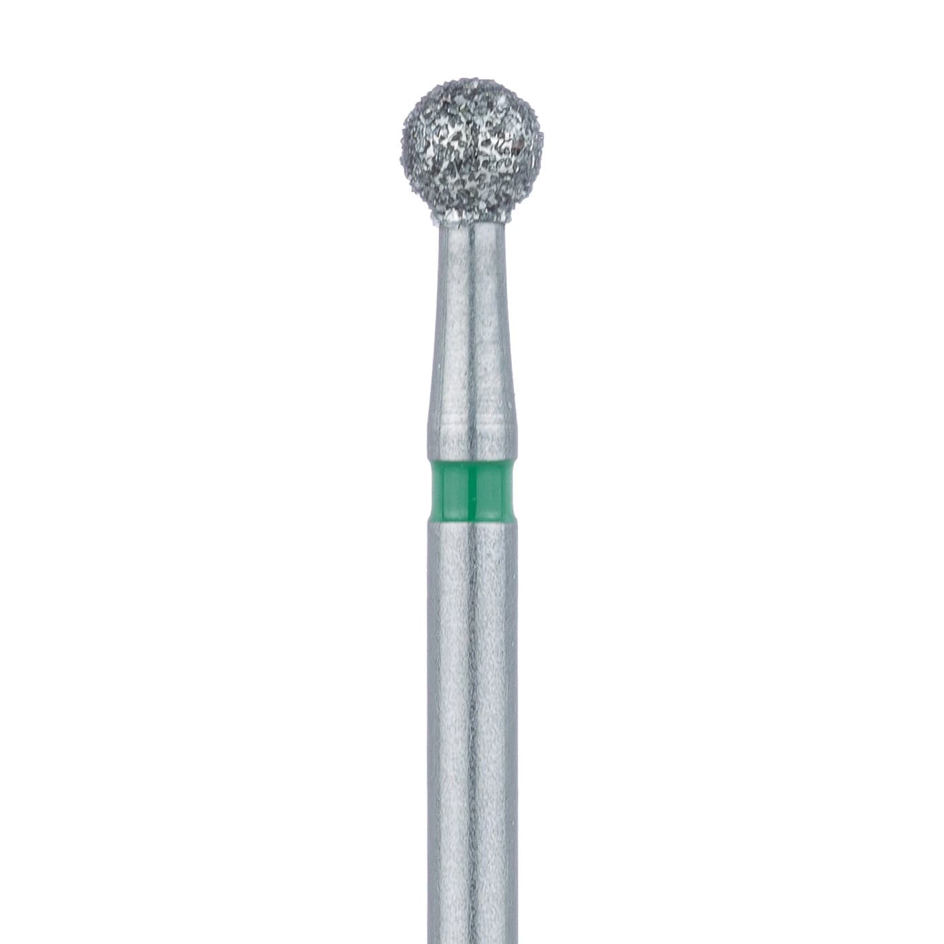 Meisinger 801G-025-FG Coarse Round Diamond Bur, Friction Grip, 2.5 mm, Green, Multi-Use, 5/Pk - Meisinger Diamonds 801G-025-FG Coarse 5/Pk - Image 1