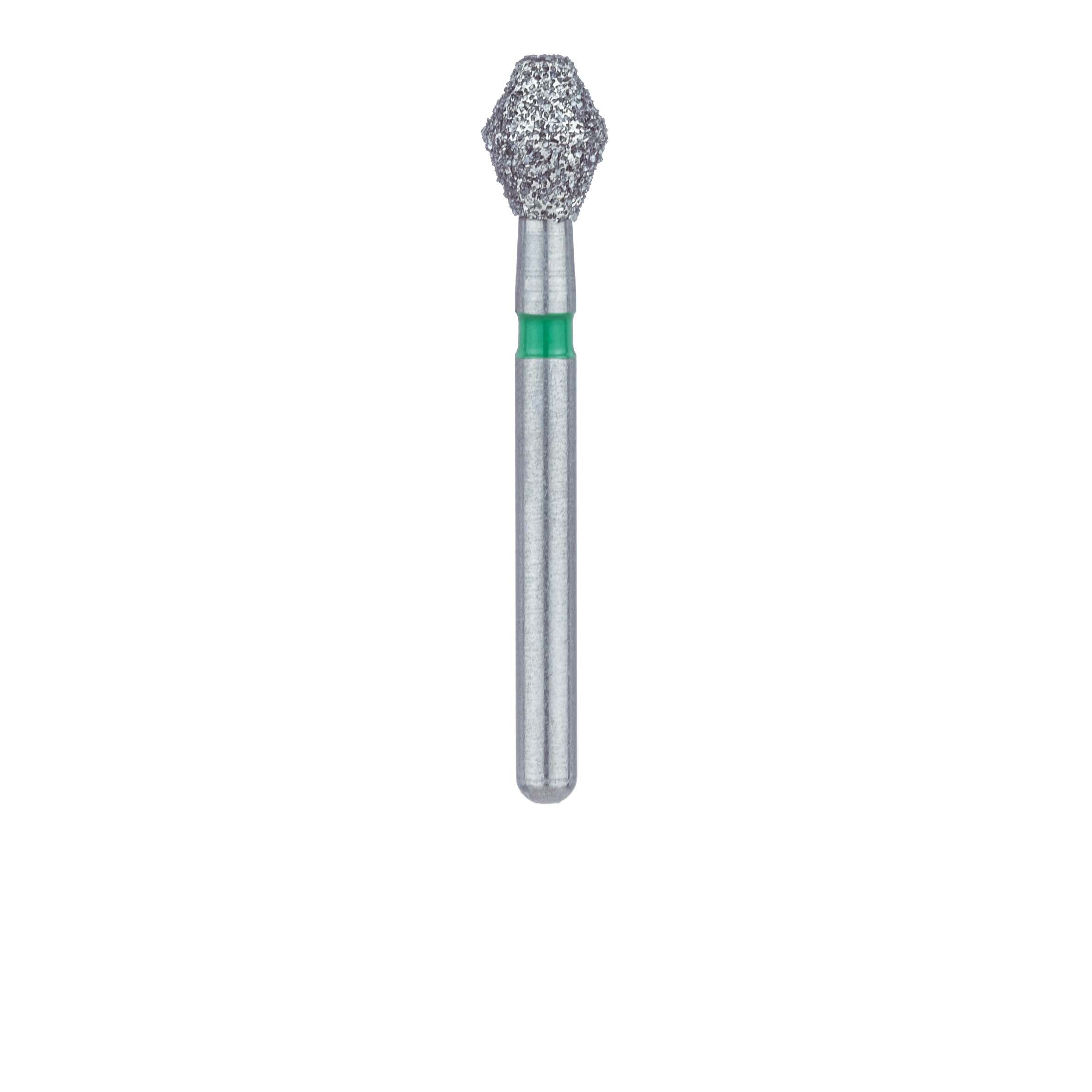 Meisinger 811G-033 FG Coarse Diamond Bur, Barrel, 3.3mm Head, Green, 5/Pk thumbnail 2