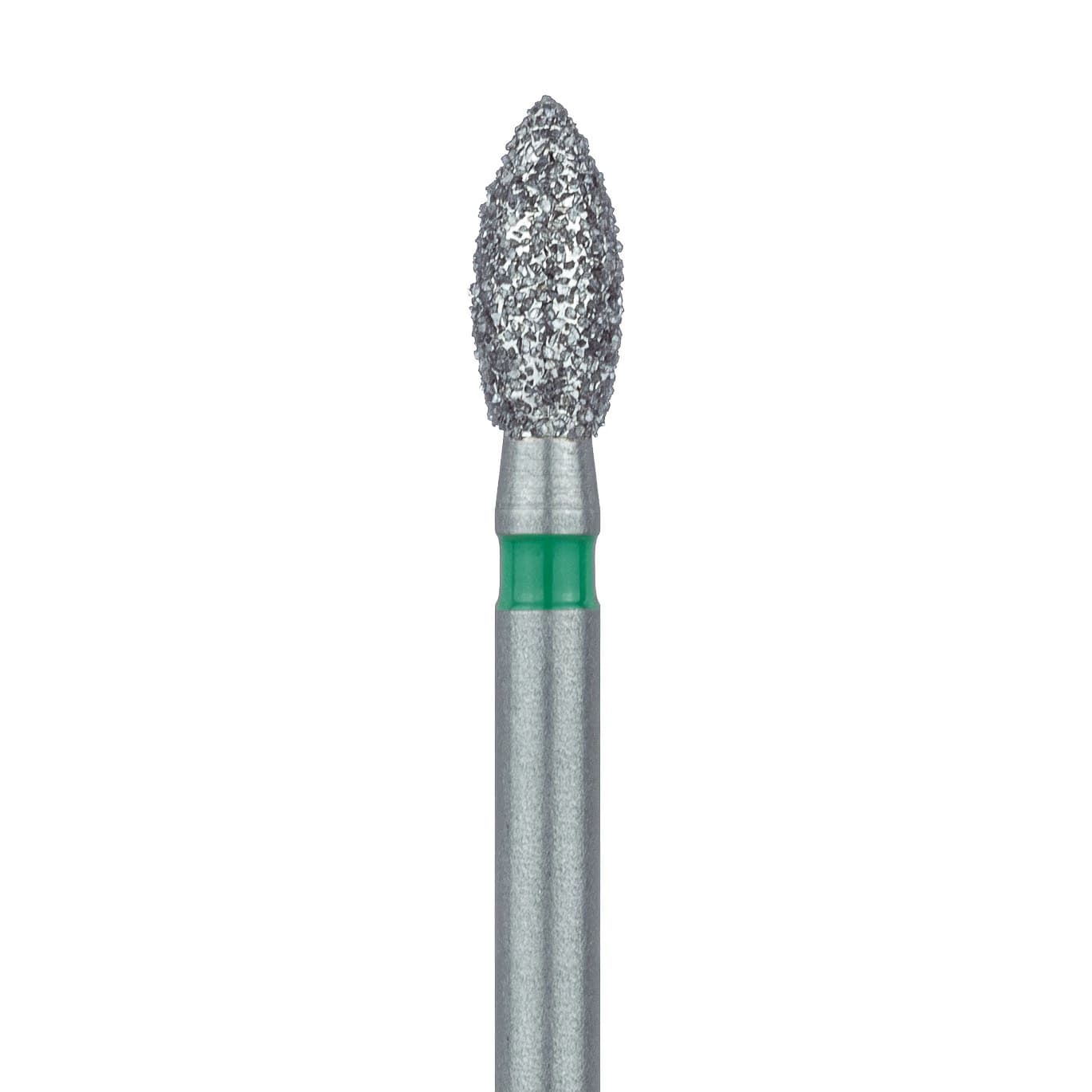 Meisinger Multi-Use Diamond Bur, FG, Pointed Football, #830G-023, 2.3 mm Head, Coarse, Green, 5/Pk, 830G-023-FG - Meisinger Multi-Use Diamond Burs, FG, Pointed Football, # 830G, 2.3 mm, Coarse, Green, 5/Pk, 830G-023-FG - Image 1