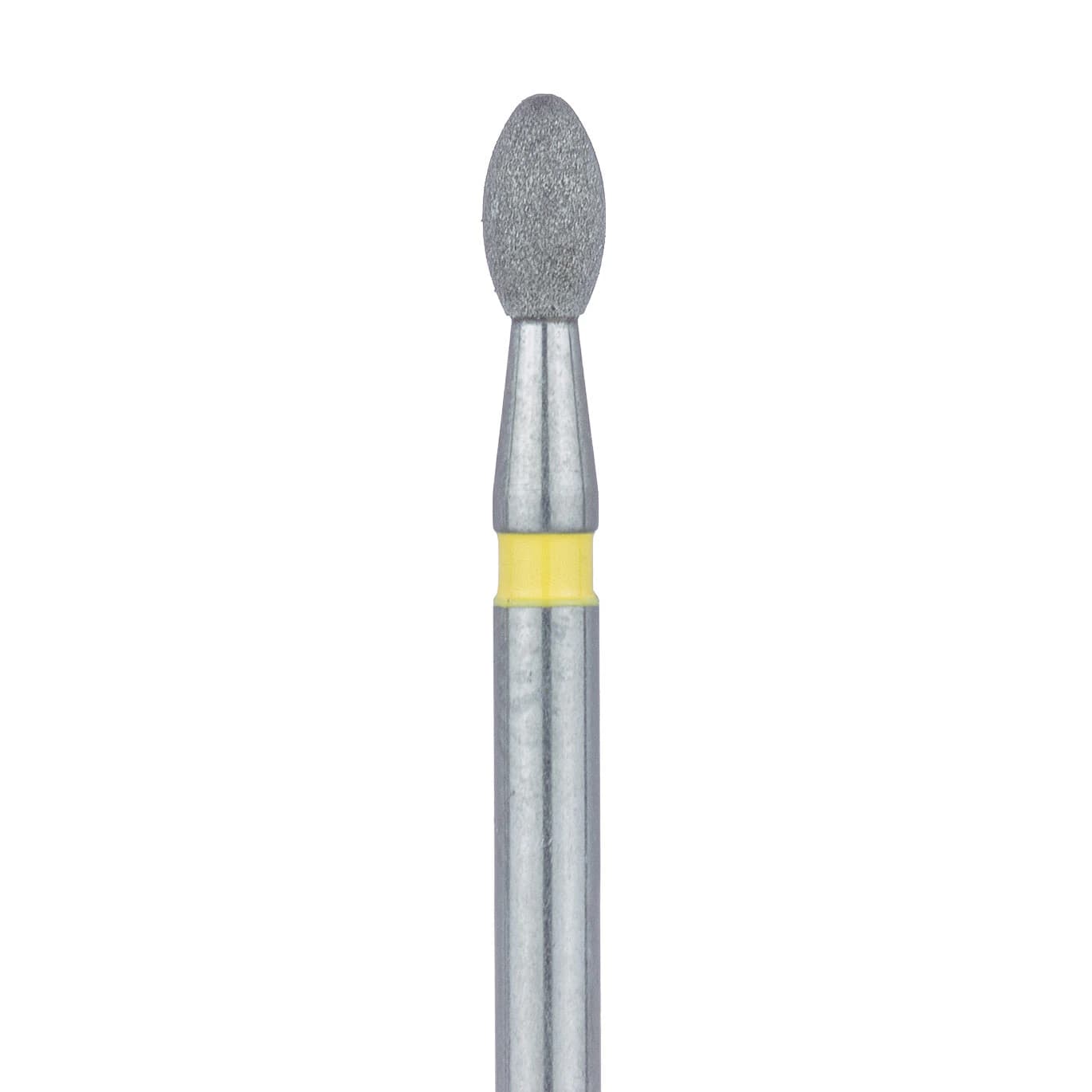 Meisinger Multi-Use Diamond Bur, FG, Football (Egg), #833C-018, 1.8 mm Head, Extra Fine, Yellow, 5/Pk, 833C-018-FG - Meisinger Multi-Use Diamond Burs, FG, Football, # 833C, 1.8 mm, Extra Fine, Yellow, 5/Pk, 833C-018-FG - Image 1