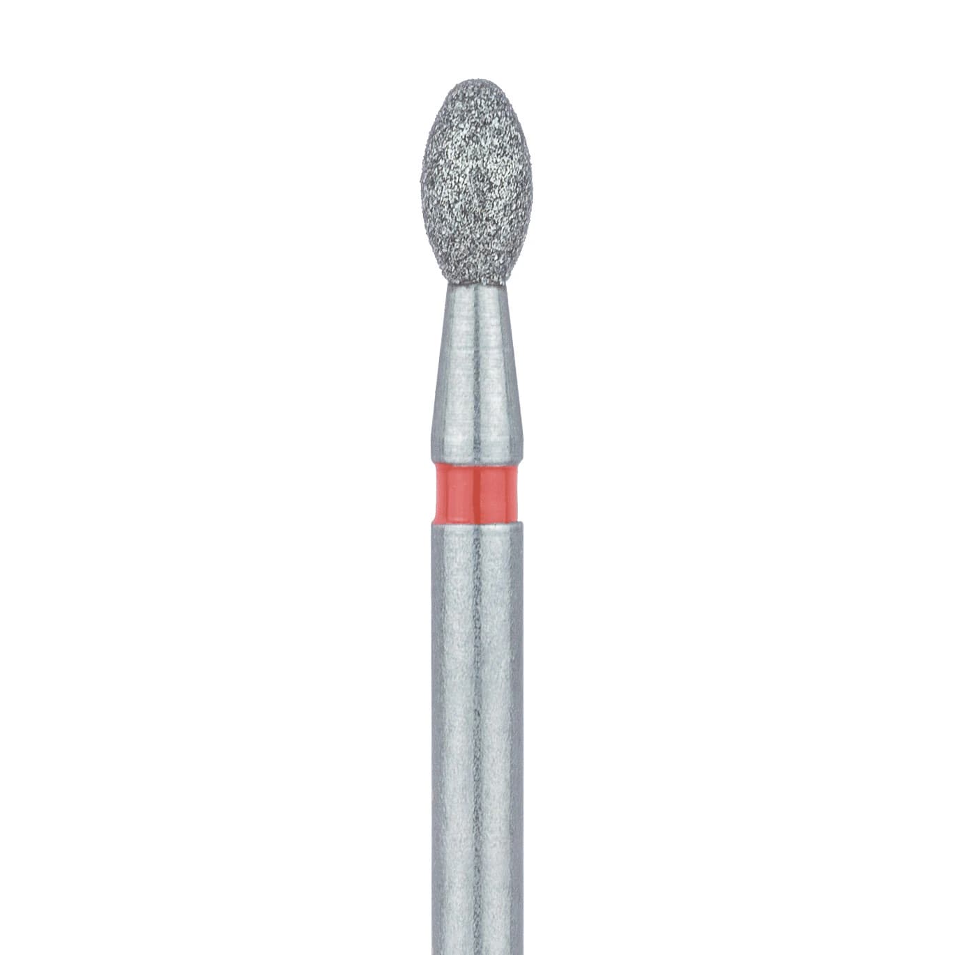 Meisinger Multi-Use Diamond Bur, Friction Grip, Egg/Football, 833F, 1.8 mm, Fine, Red, 5/Pk, 833F-018-FG - Multi-Use Diamond Bur, Friction Grip, Egg, 833F, 1.8 mm, Fine, Red, 5/Pk, 833F-018-FG - Image 1