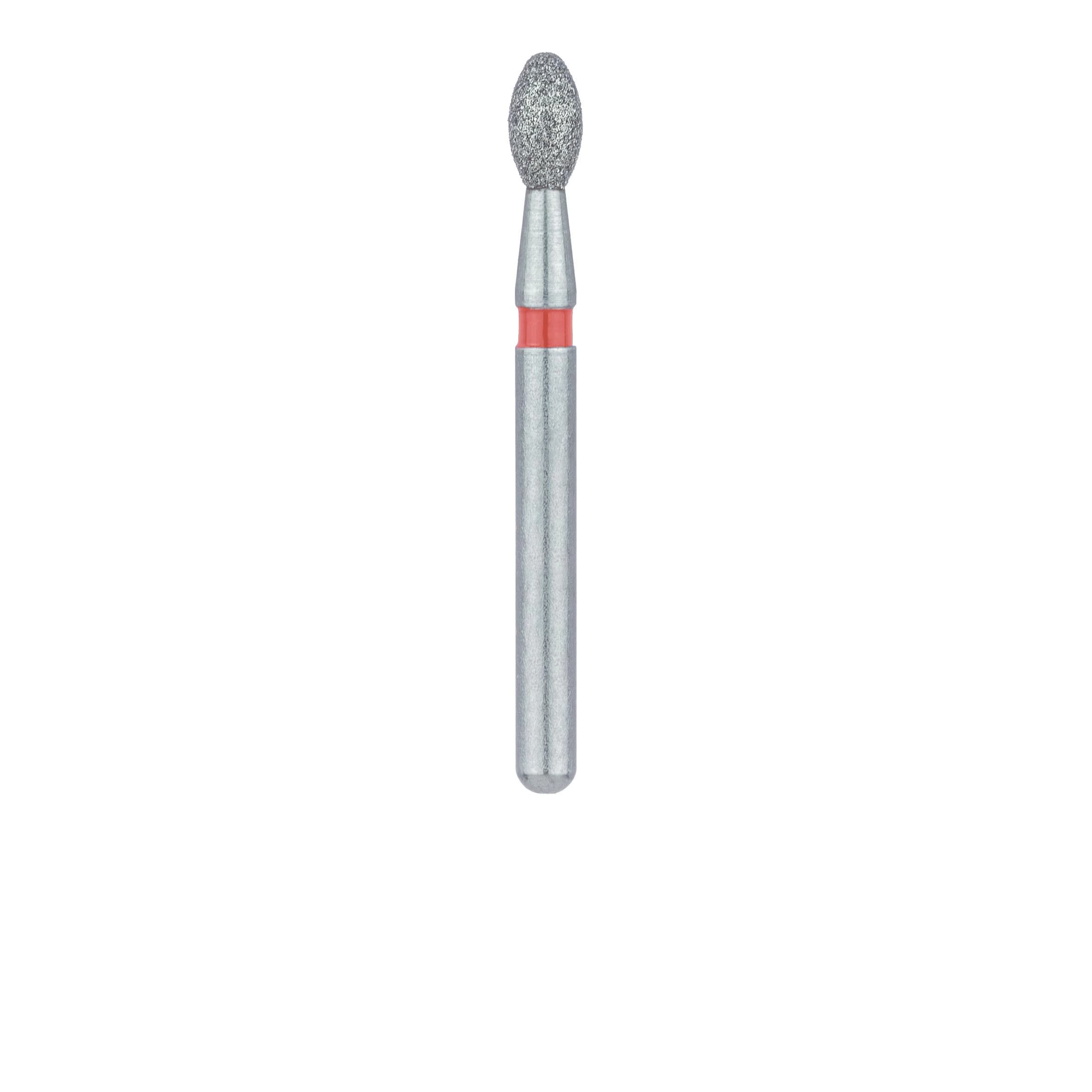 Meisinger Multi-Use Diamond Bur, Friction Grip, Egg/Football, 833F, 1.8 mm, Fine, Red, 5/Pk, 833F-018-FG thumbnail 2