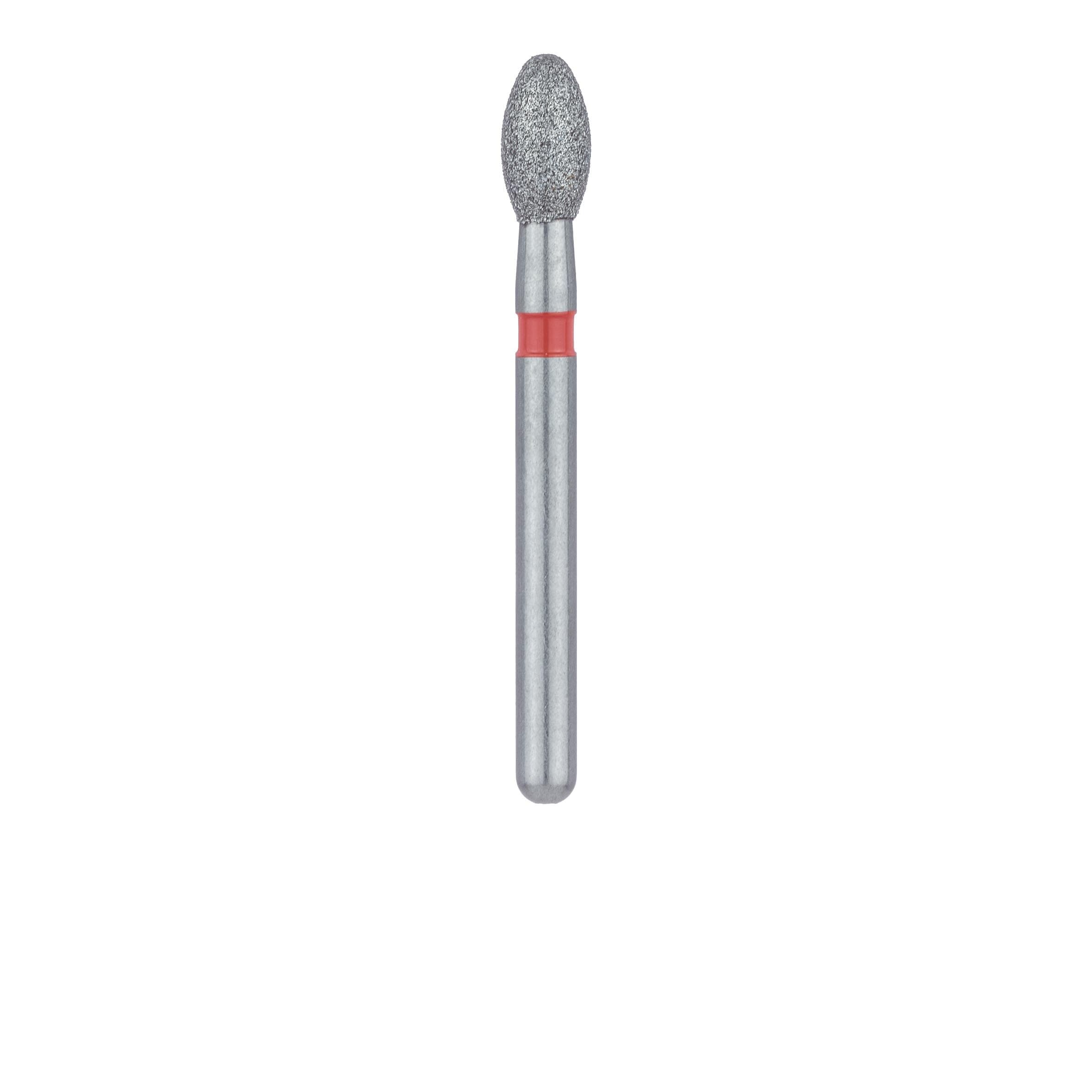 Meisinger Diamond Bur, FG, Fine, Egg/Football, 2.3 mm, Red, 5/Pk, 833F-023-FG thumbnail 2