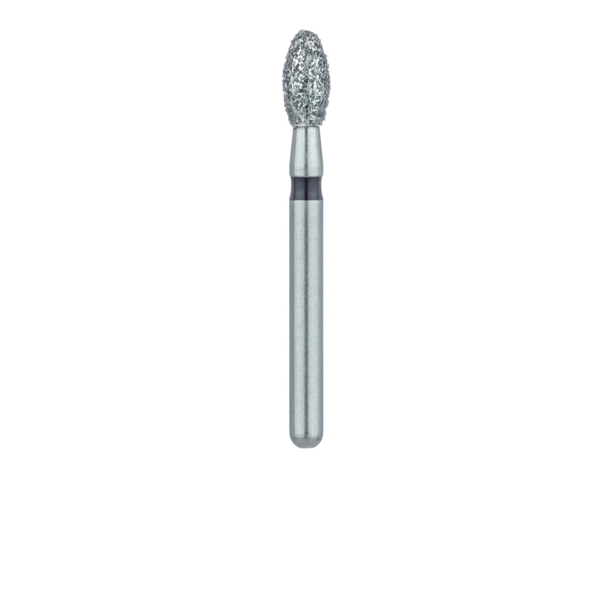Meisinger Multi-Use Diamond Bur, Friction Grip, Football (Egg) Shape, Super Coarse (Black), 2.3 mm Head Diameter, 4.2 mm Working Length, 5/Pk, 833H-023-FG thumbnail 2
