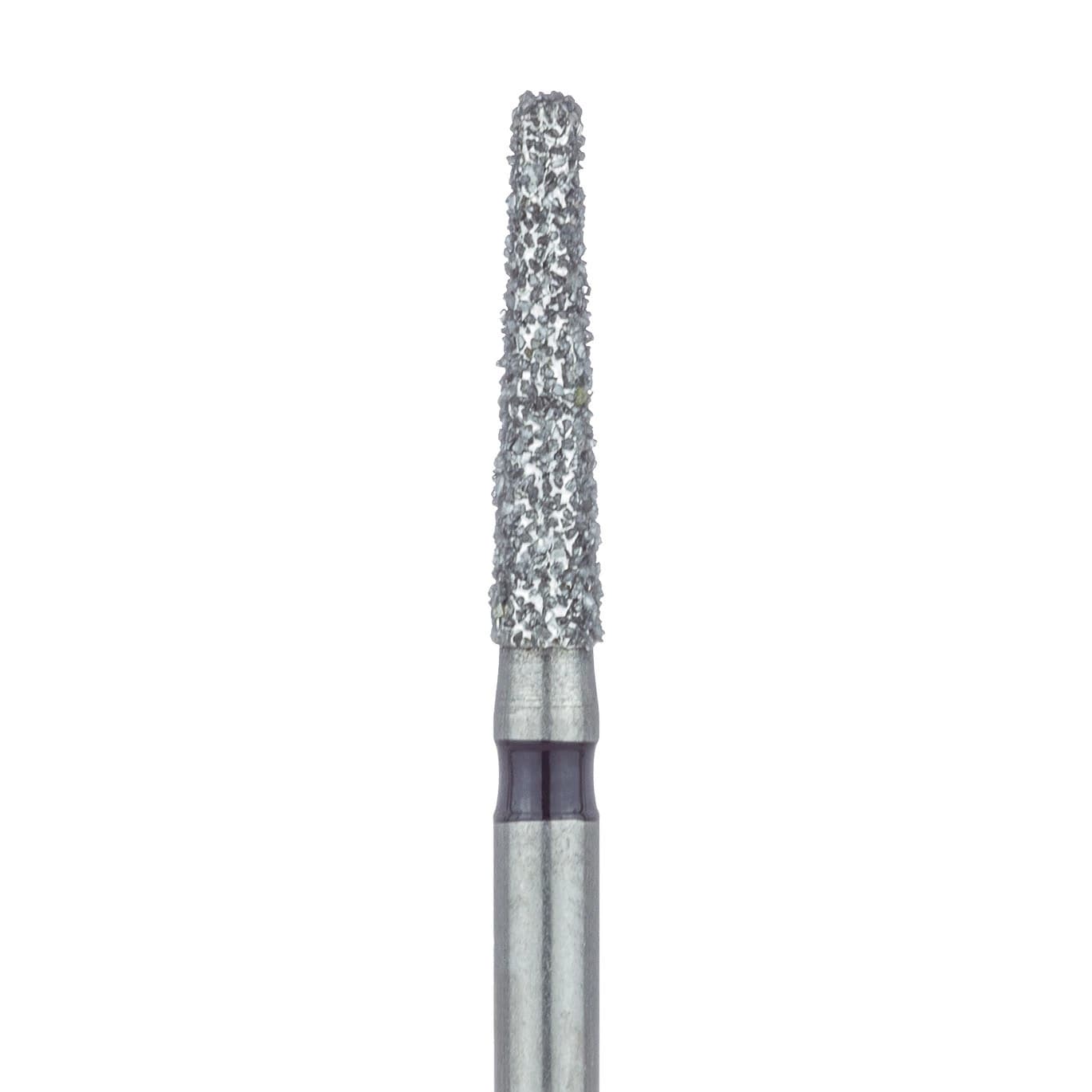 Meisinger 847RH-018-FG Diamond Bur, Super Coarse (Black), Round Edge Tapered, Friction Grip, 1.8 mm Head, 5/Pack - Meisinger Diamond, FG, Super Coarse, Black, Tapered- Round Edge, 847RH-018, Pkg/5 - Image 1
