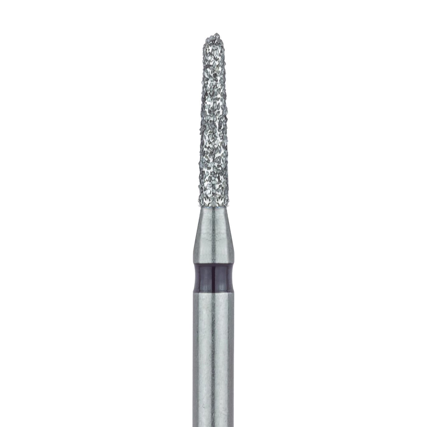 Meisinger 849H-012-FG Diamond Bur, Super Coarse, Black Ring, Round End Taper, FG, 1.2 mm Head Diameter, 6.0 mm Head Length, 5/Pkg - Diamond Instruments – FG, Super Coarse, Black, Cone, 5/Pkg - Round, 849H-012-FG, 1.2 mm Head Diameter, 6.0 mm Head Length - Image 1