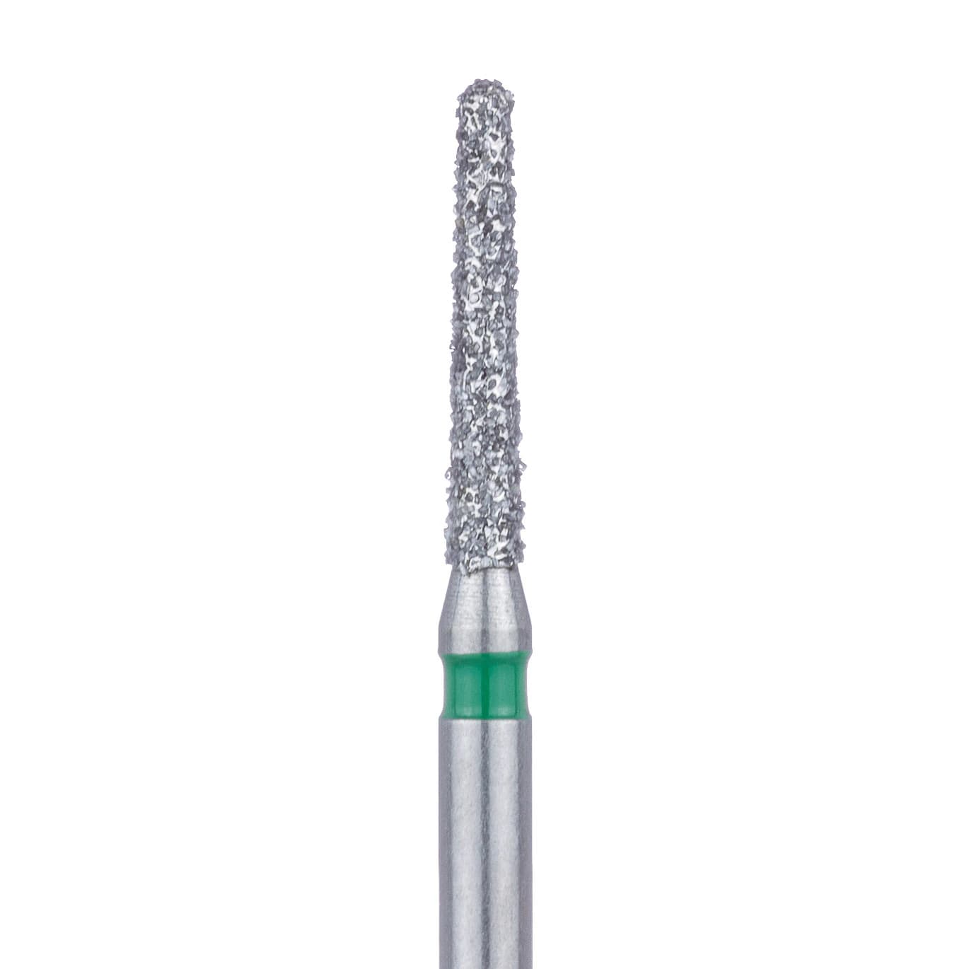 Meisinger FG #850.014 Coarse Round End Taper Diamond Bur, 1.4mm Head, 8mm Working Length, Green Band, Multi-Use, 5/Pk, US #7664 - Meisinger FG #850.014 Coarse Round End Taper, 8mm Working Length, Diamond Burs, 5/Pk - Image 1