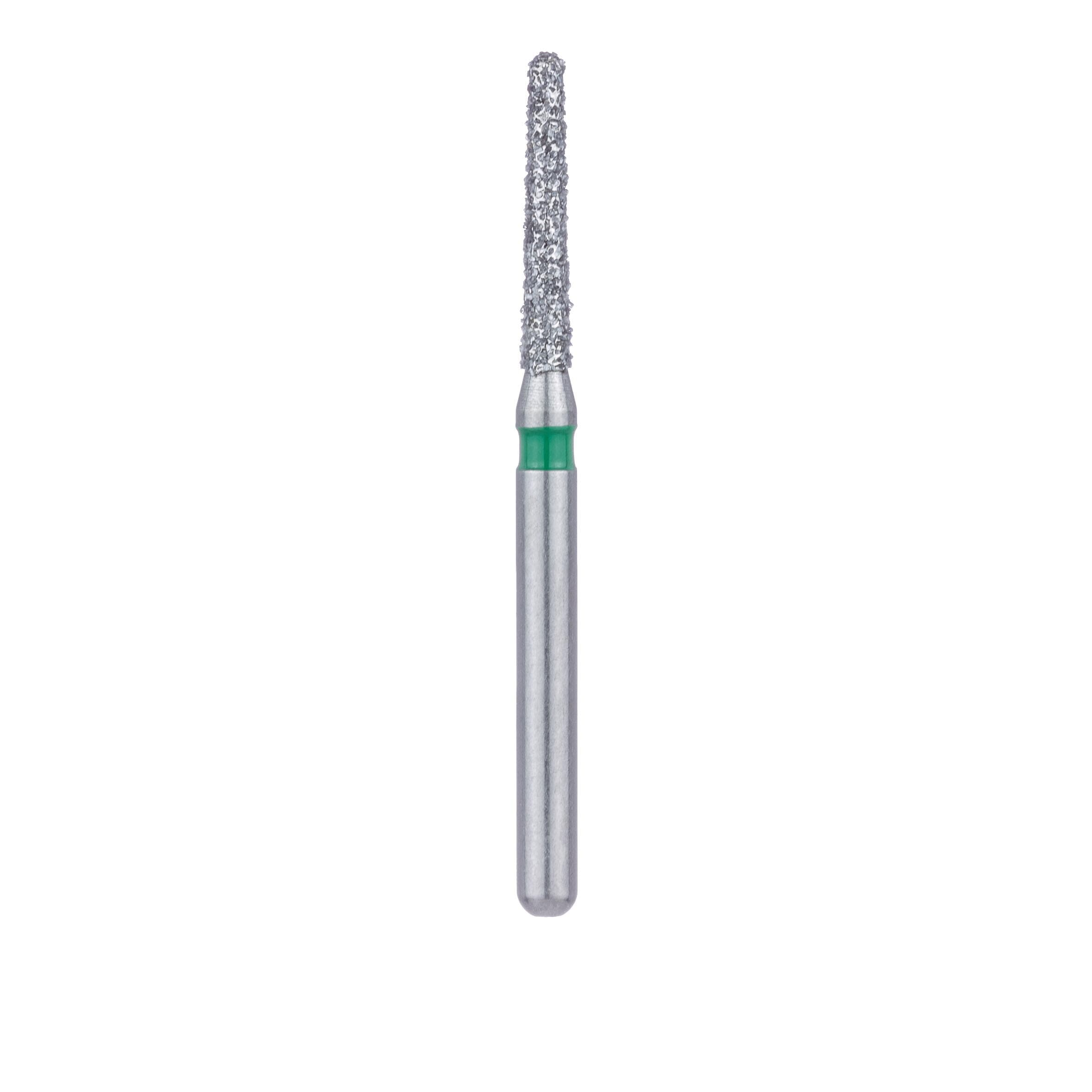 Meisinger FG #850.014 Coarse Round End Taper Diamond Bur, 1.4mm Head, 8mm Working Length, Green Band, Multi-Use, 5/Pk, US #7664 thumbnail 2