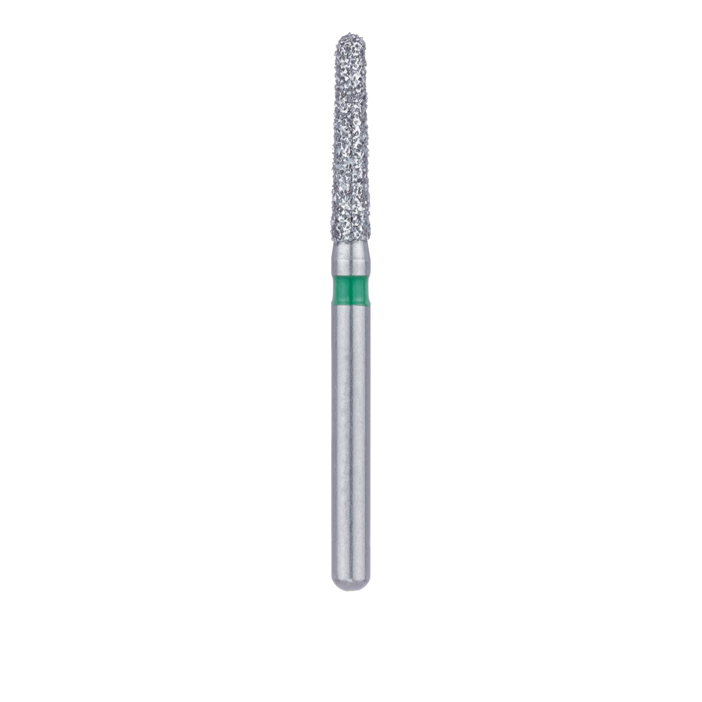 Meisinger FG #850G-016 Coarse Round End Taper Diamond Bur, 1.6mm Head, 8mm Working Length, Green Band, Multi-Use, 5/Pk thumbnail 2
