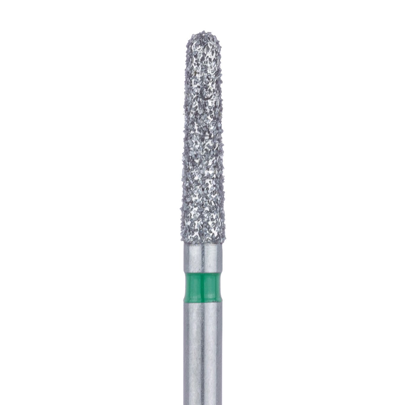 Meisinger 850G-018 FG Coarse Round End Taper Diamond Bur, 1.8 mm Head, 8 mm Working Length, Green, 5/Pk - Meisinger FG #850.018 Coarse Round End Taper, Diamond Burs, 5/Pk - Image 1