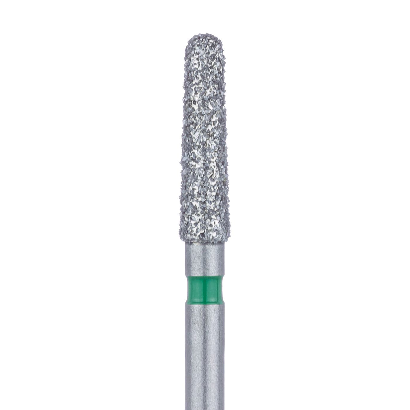 Meisinger 850G-021 FG Coarse Diamond Bur, Round End Taper, 2.1 mm, Green, 5/Pk - Meisinger Diamonds 2.1mm Coarse Round End Taper FG 850G-021 5Pk - Image 1