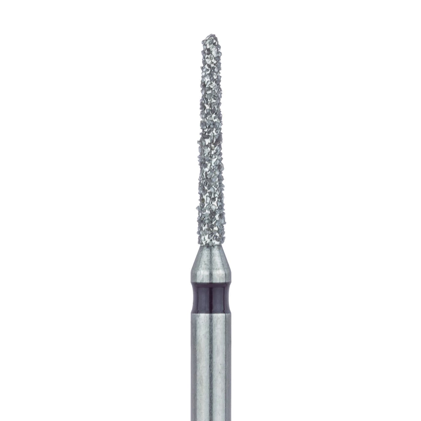 Meisinger 850H-012 Diamond Bur, Round End Taper, Super Coarse, FG, 1.2 mm, Black, 5/Pk - Meisinger Diamond 1.2 mm X-Coarse Round End Taper FG 5Pk - Image 1