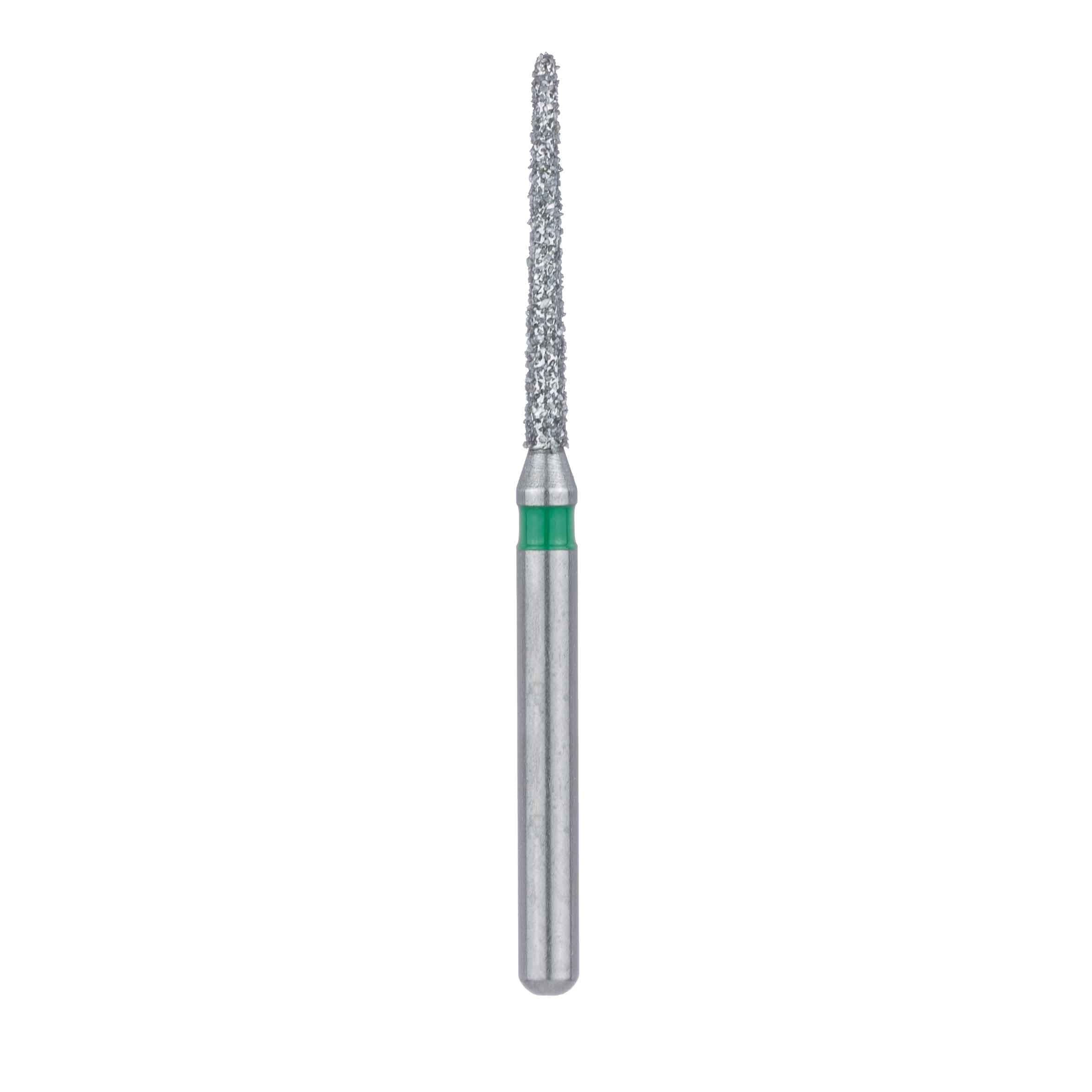 Meisinger Diamond Bur, FG, Coarse, Green, Round End Taper (Chamfer), 852G-012, 1.2 mm Head, 5/Pk thumbnail 2