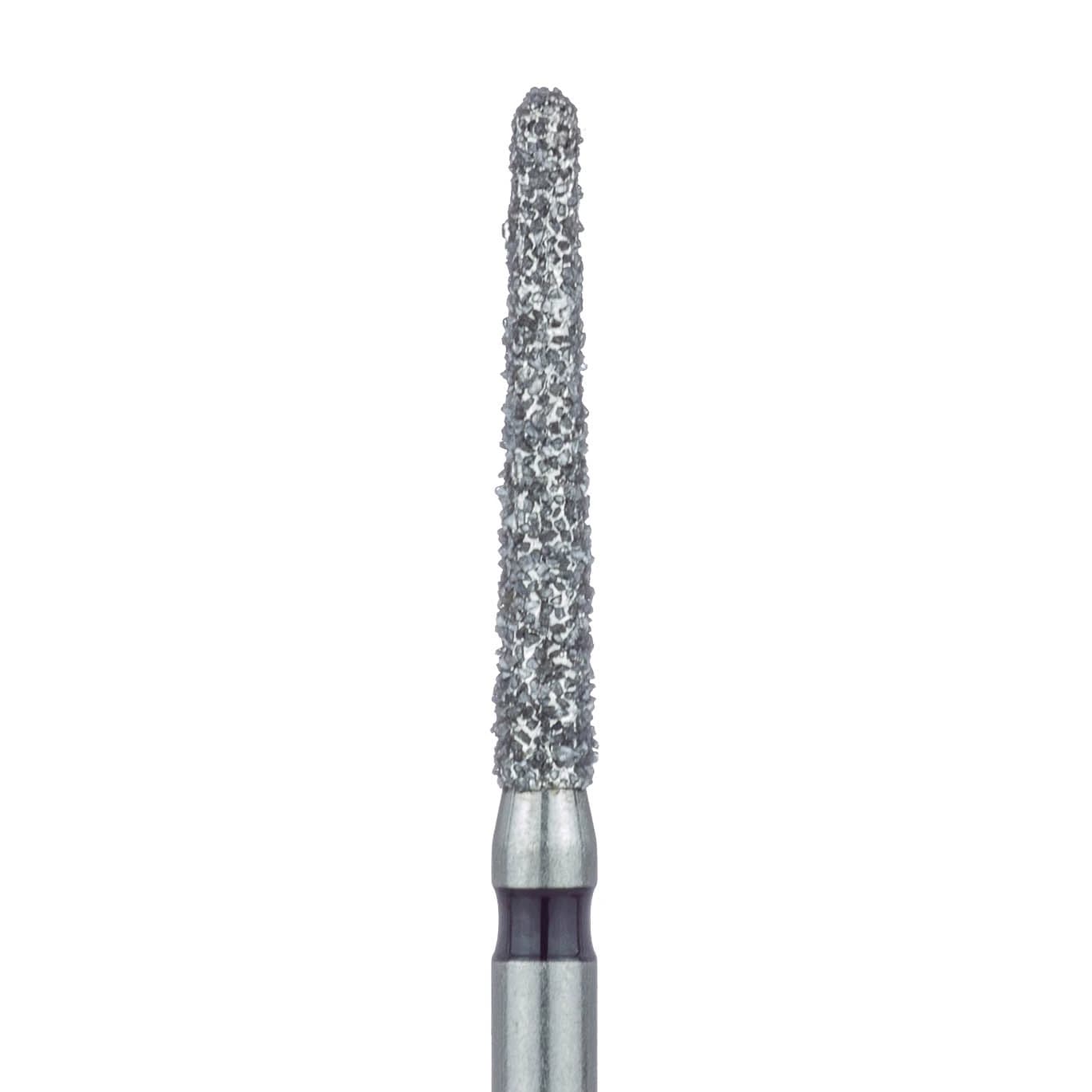 Meisinger Diamond Bur, FG, Super Coarse (Black), Round End Taper, 1.6 mm Head, 10 mm Working Length, 852H-016-FG, 5/Pkg - Diamond Instruments – FG, Super Coarse, Black, Cone, 5/Pkg - Round, 852H-016-FG, 1.6 mm Head Diameter, 10.0 mm Head Length - Image 1