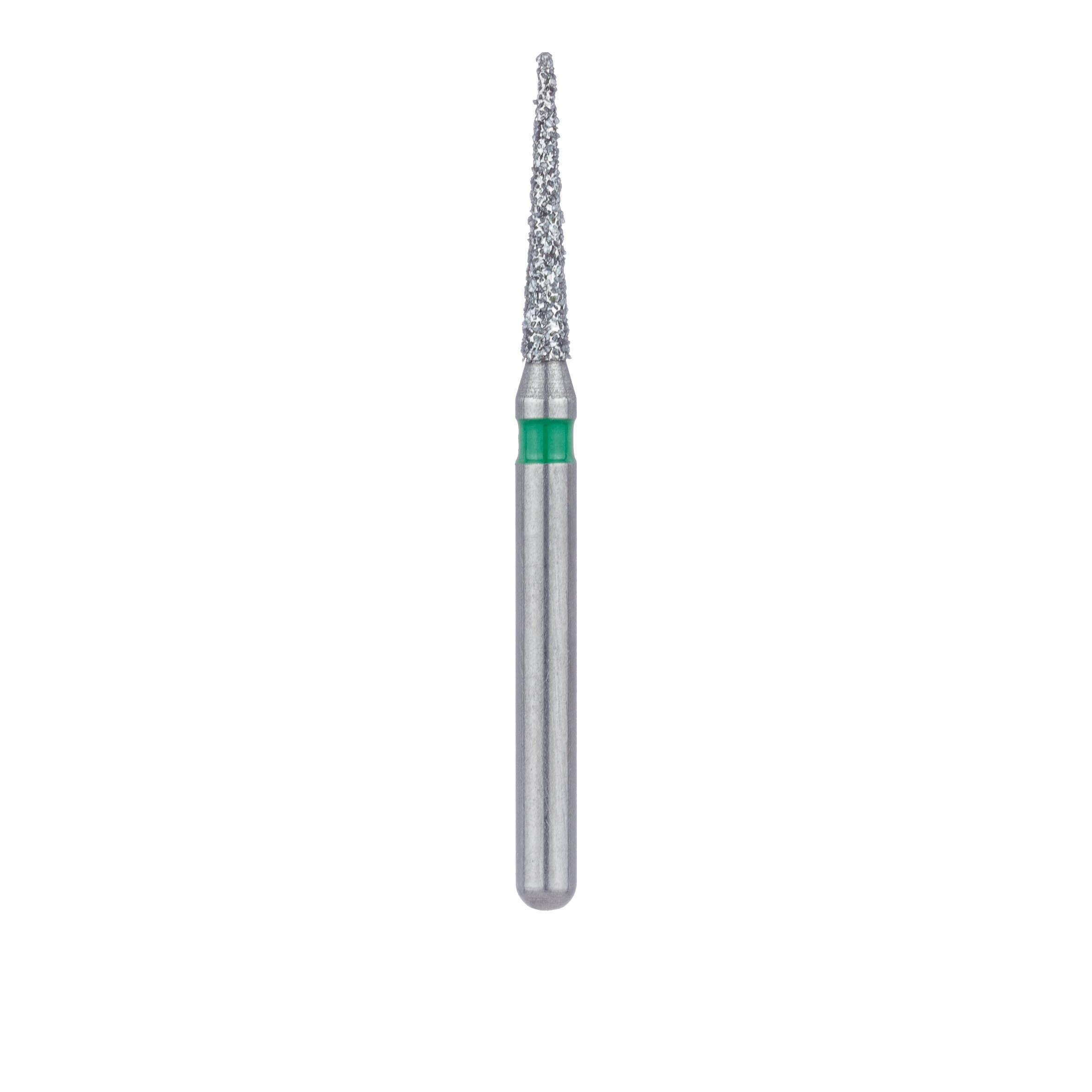 Meisinger Multi-Use Diamond Bur, Friction Grip (FG), Needle, 858G-014, 1.4 mm Head, 8 mm Working Length, Coarse, Green, 5/Pk, 858G-014-FG thumbnail 2