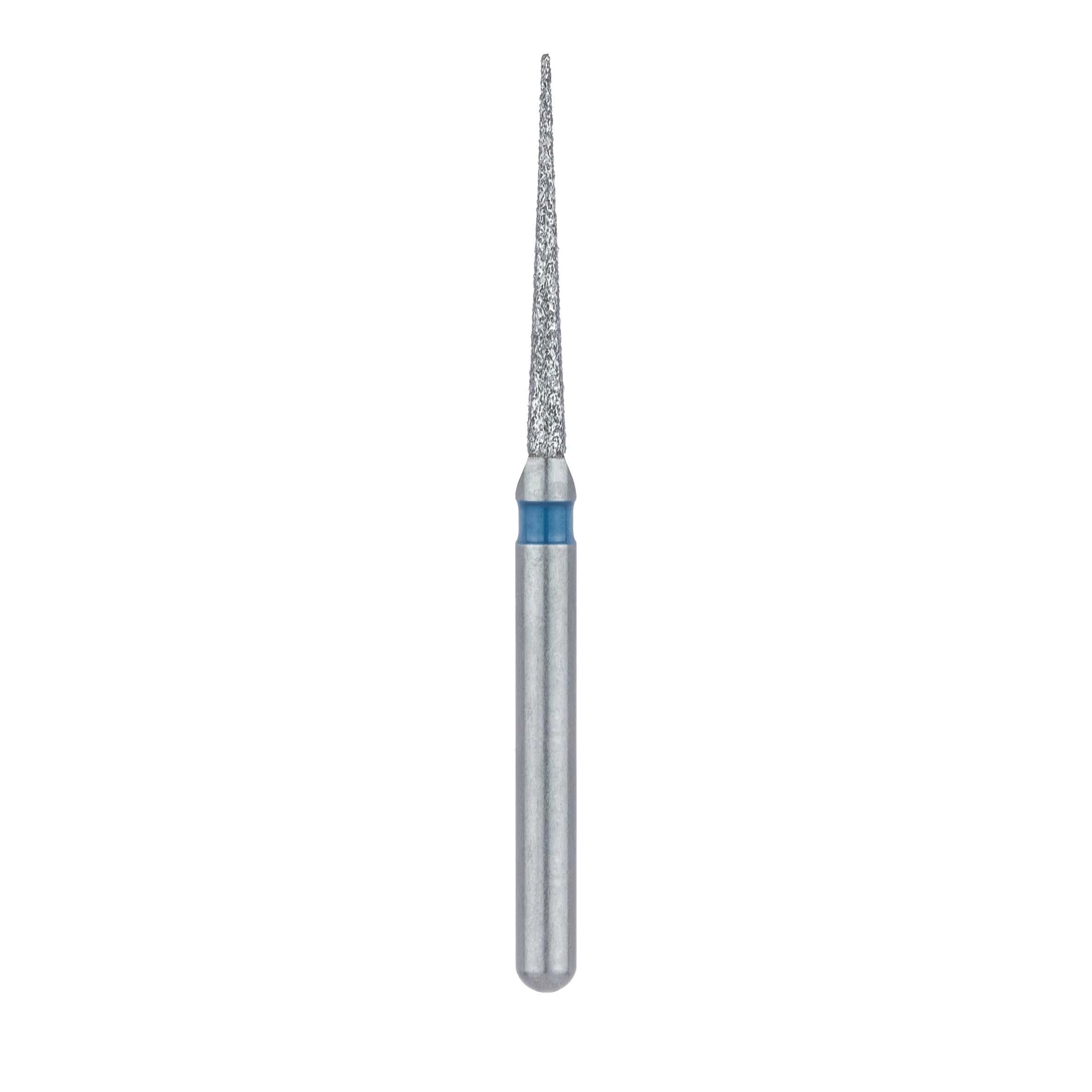 Meisinger FG Diamond Bur #859-010-FG, Medium Grit, Needle Shape, 1.0 mm Head Diameter, 10.0 mm Working Length, Blue Ring, 5/Pkg thumbnail 2