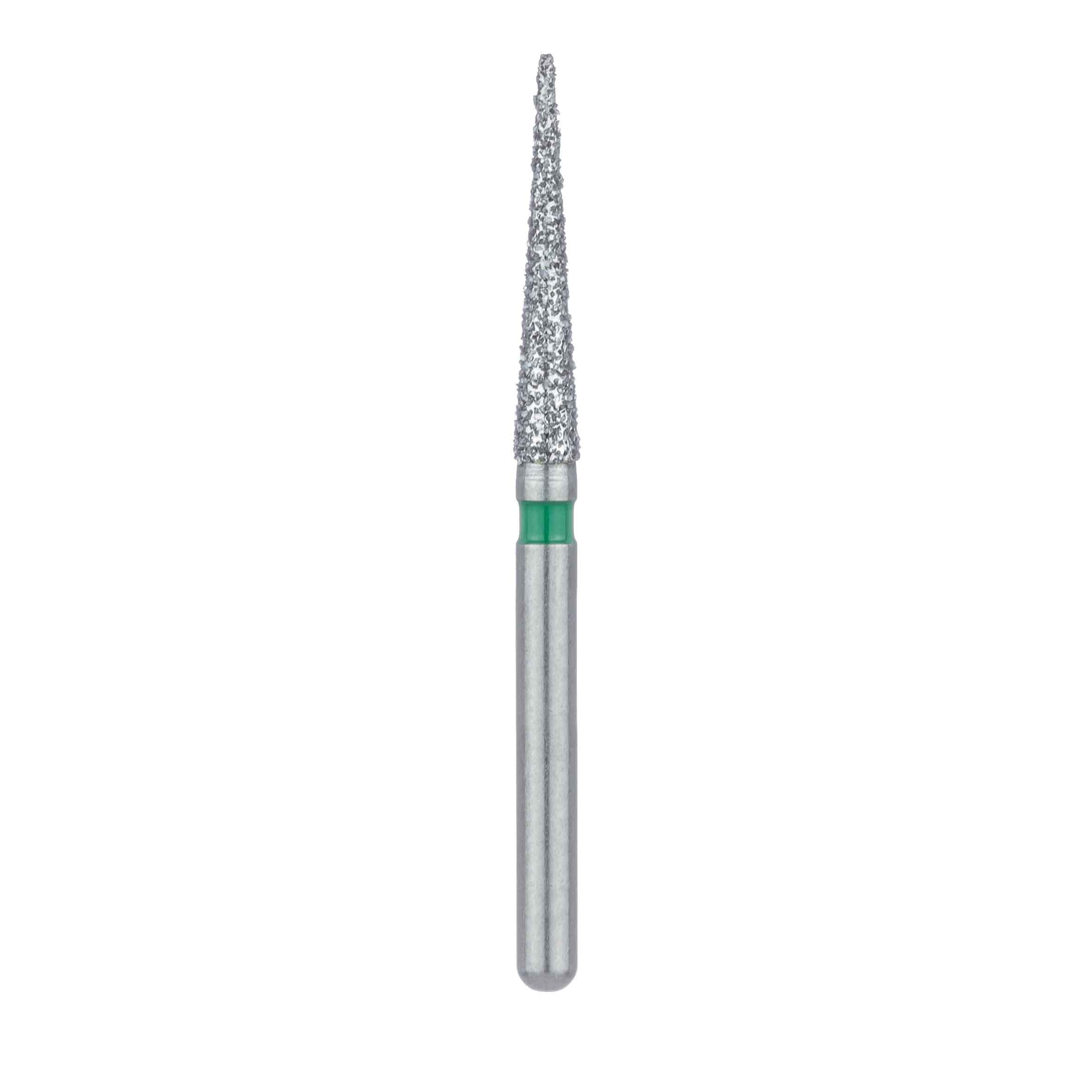 Meisinger 859G-018-FG Diamond Bur, FG, Coarse, Green, Needle, Point End, 1.8 mm Head Diameter, 10.0 mm Head Length, 5/Pkg thumbnail 2