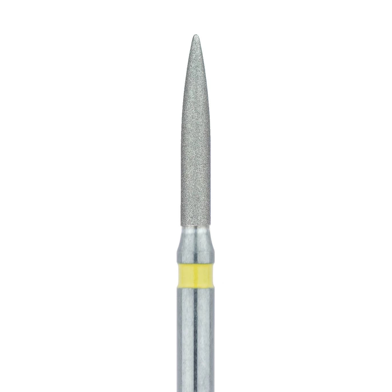 Meisinger Multi-Use Diamond Bur, FG, Flame, #862C, 1.2 mm Head, Extra Fine, Yellow, 5/Pk, 862C-012-FG - Meisinger Multi-Use Diamond Burs, FG, Flame, # 862C, 1.2 mm, Extra Fine, Yellow, 5/Pk, 862C-012-FG - Image 1