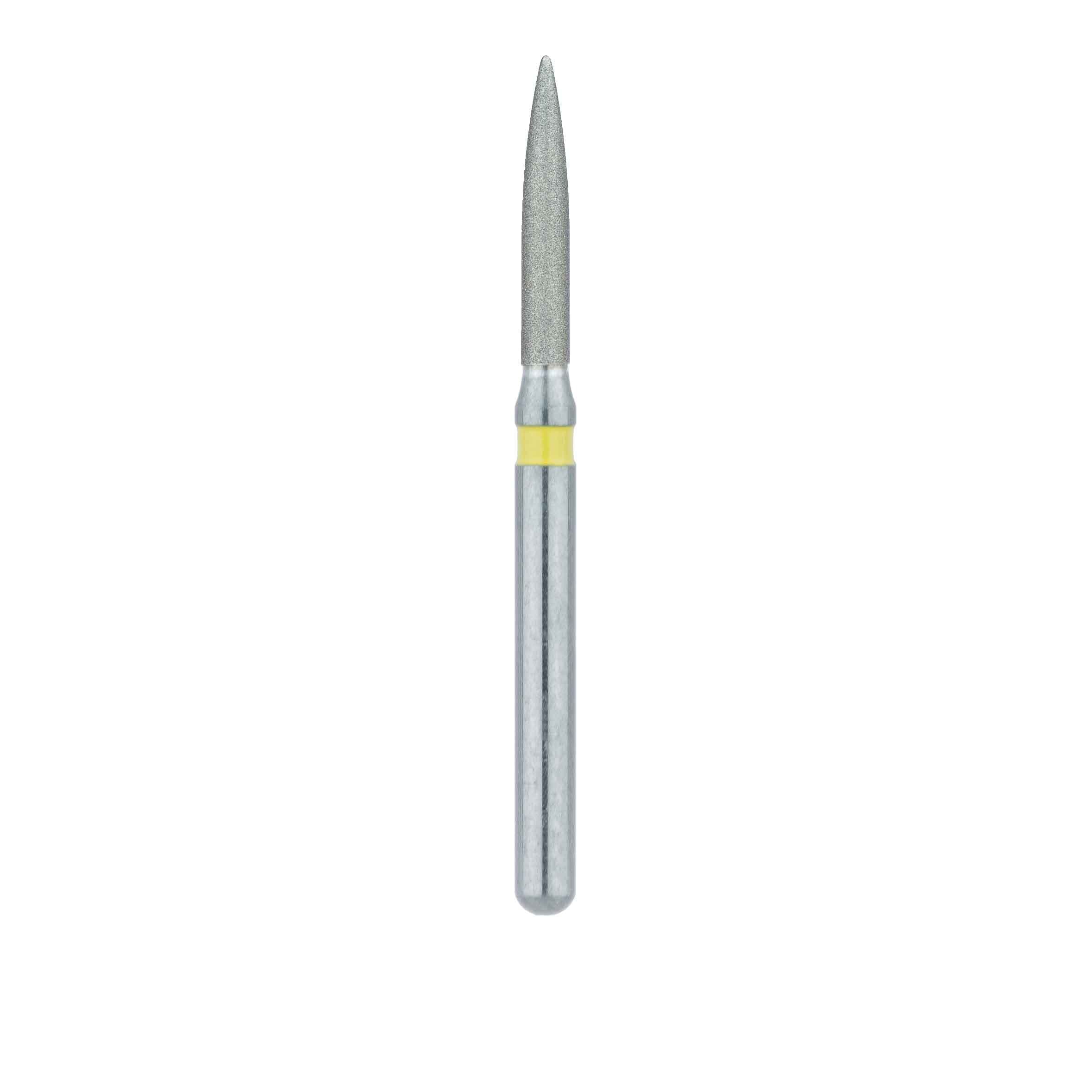 Meisinger Multi-Use Diamond Bur, FG, Flame, #862C, 1.2 mm Head, Extra Fine, Yellow, 5/Pk, 862C-012-FG thumbnail 2