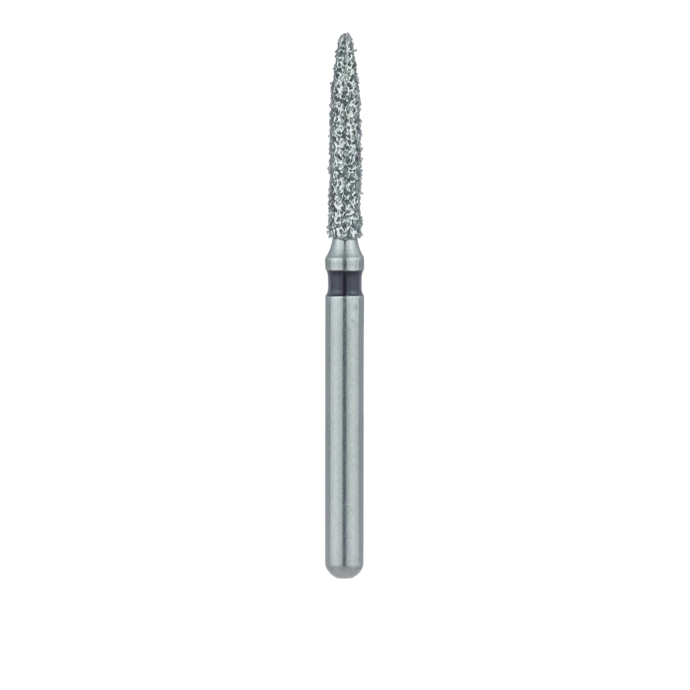Meisinger 862H-014-FG Diamond Bur, X-Coarse (Black), Flame, Friction Grip, 1.4 mm Head Diameter, 8.0 mm Head Length, 5/Pk thumbnail 2
