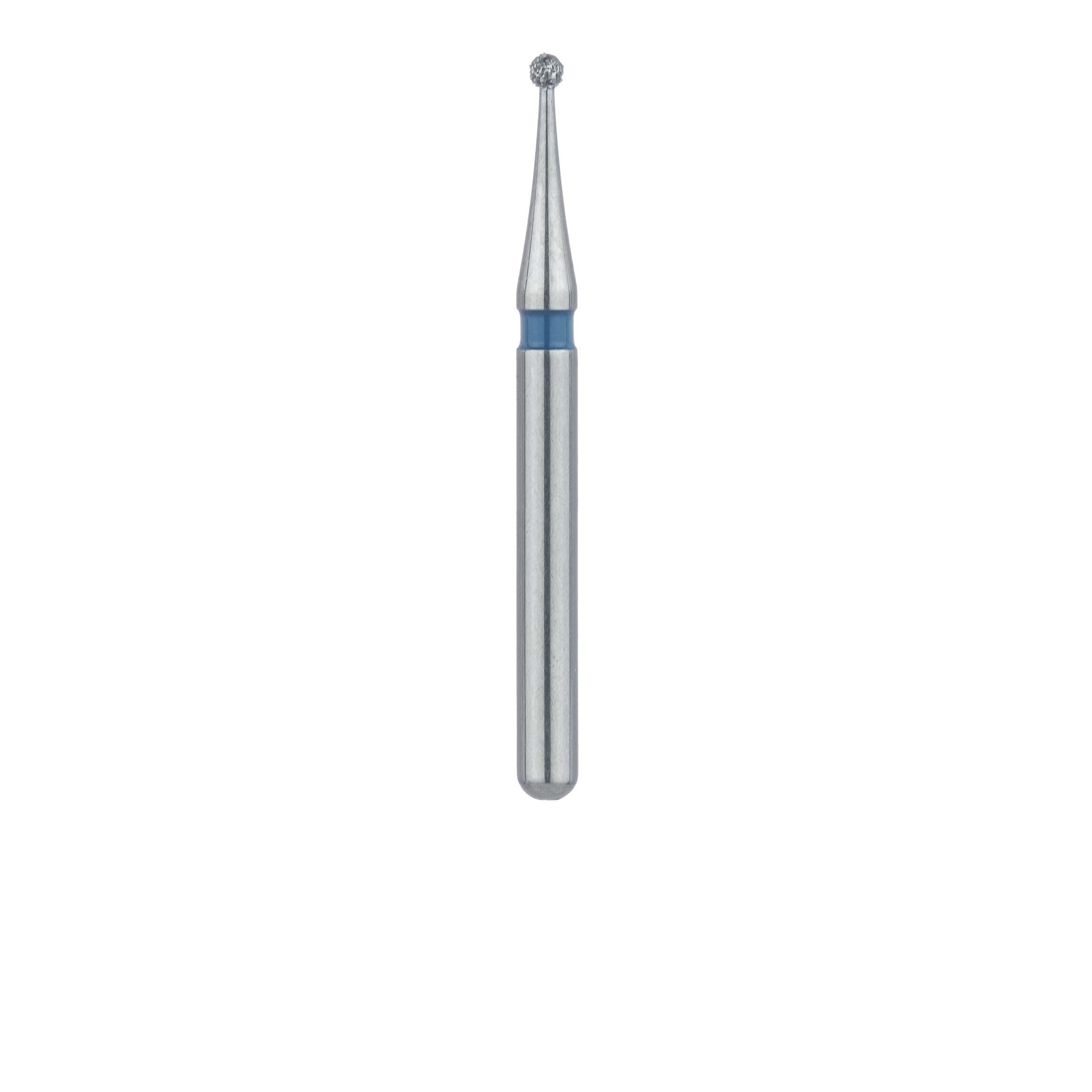 Meisinger 801-009-FG Diamond Bur, Round, Medium Grit, Blue Ring, Friction Grip, 0.9 mm Head, 5/Pkg thumbnail 2