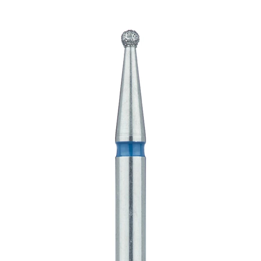 Meisinger 801-014-HP Diamond Bur, Round, Medium Grit, 1.4 mm Diameter, HP Shank, 5/Pack - Diamond Instruments – HP, Medium, Round - Size #801-014-HP, 1.4 mm Diameter - Image 1