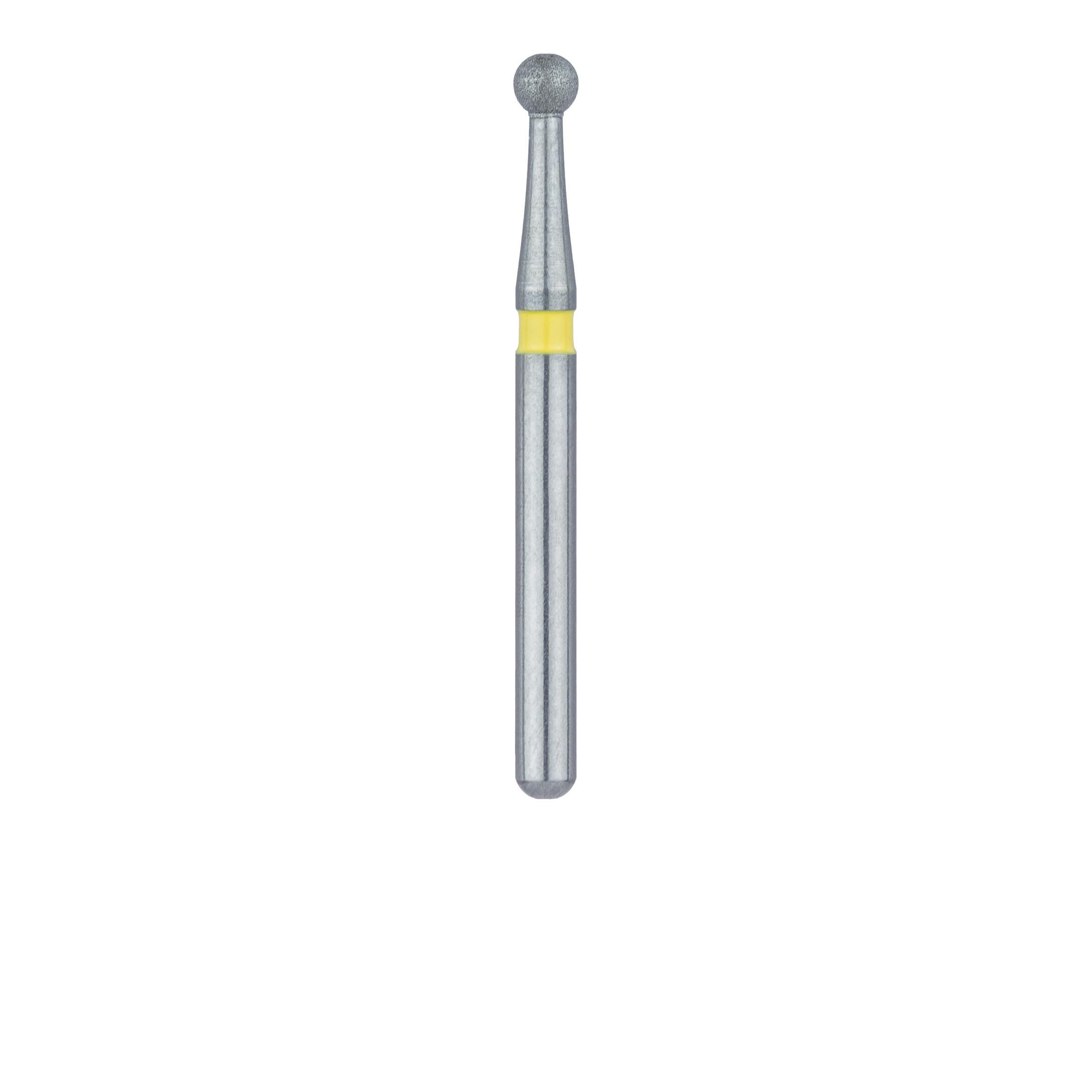 Meisinger 801C-021-FG Round Diamond Bur, Extra Fine (X-Fine), 2.1 mm, Friction Grip, 5/Pack thumbnail 2