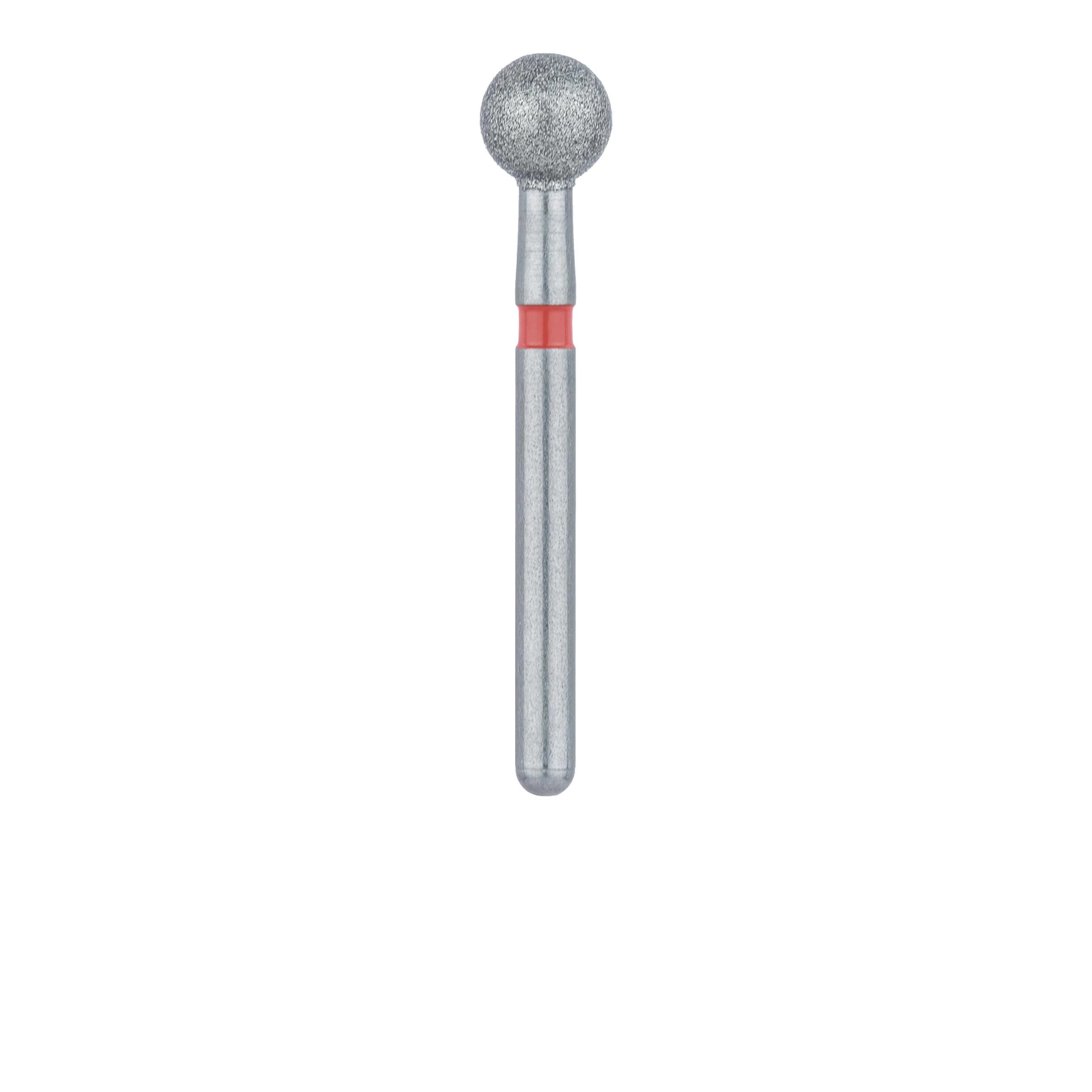 Meisinger 801F-033-FG Fine Diamond Bur, Round, Friction Grip, 3.3 mm, Red Ring, 2/Pk thumbnail 2