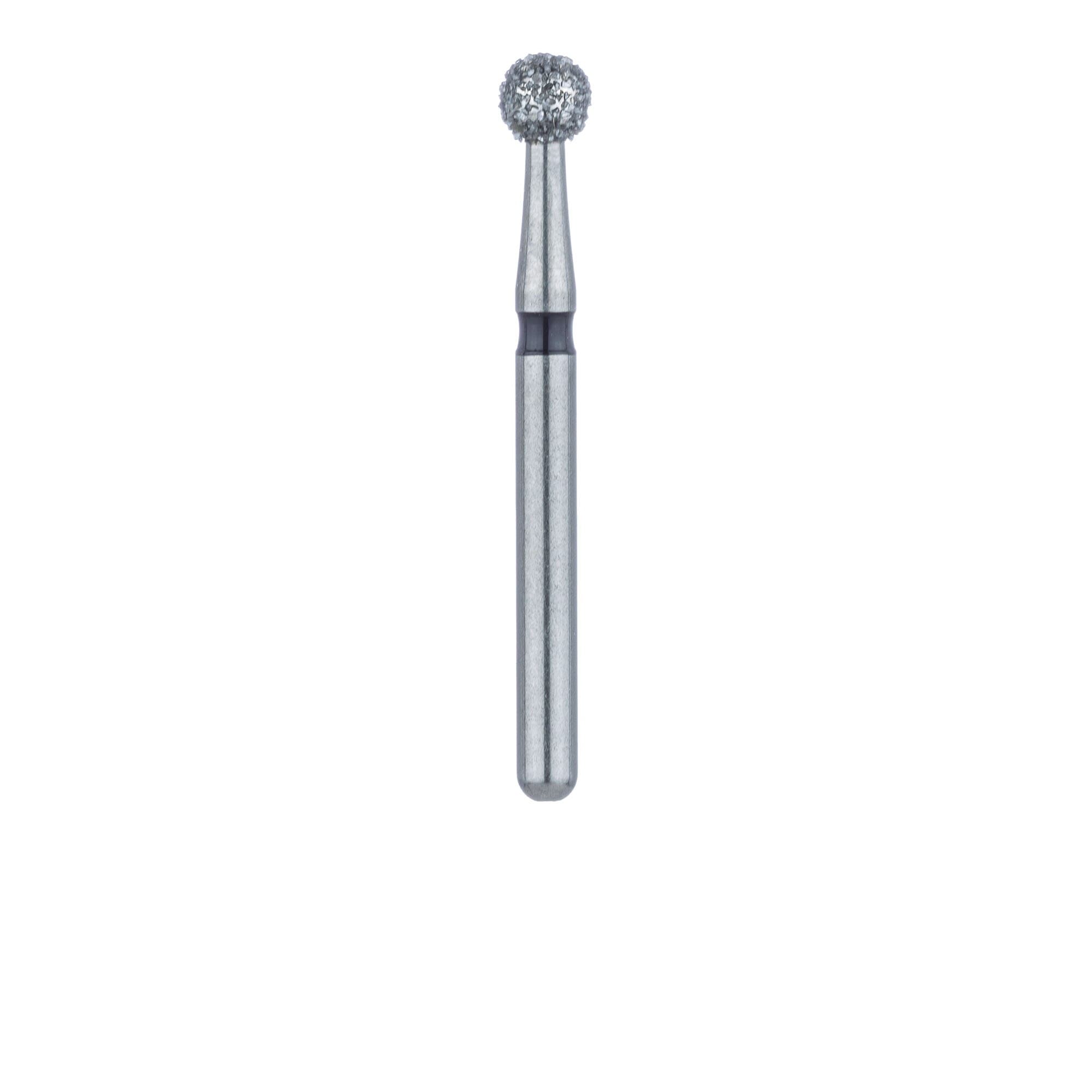 Meisinger 801H-025 FG Super Coarse Diamond Bur, Round, 2.5mm, Friction Grip, Multi-Use, 5/Pack thumbnail 2