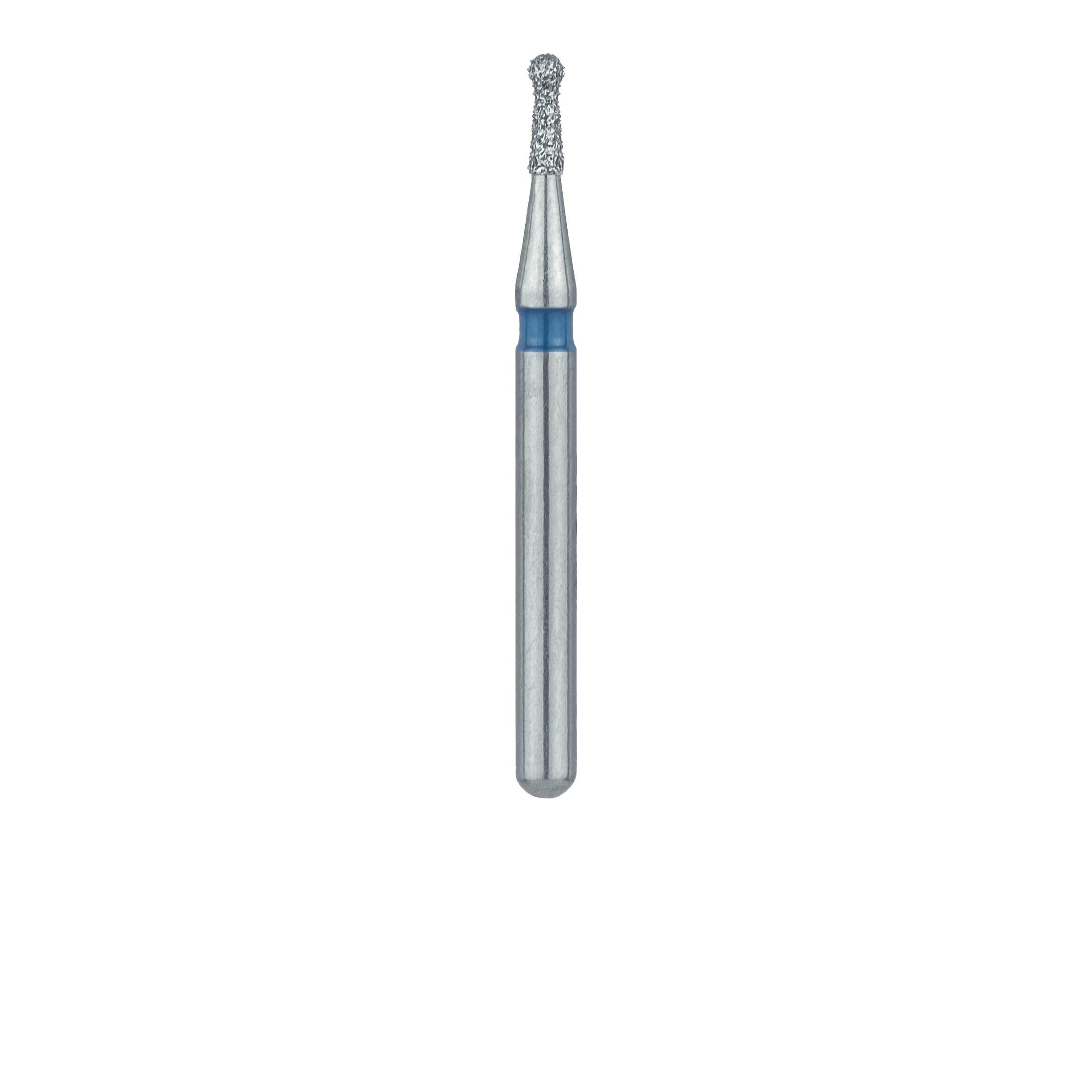 Meisinger 802-009-FG Medium Grit Round Diamond Bur, Friction Grip, 0.9 mm Head Diameter, 3.0 mm Head Length, Blue Ring, 5/Pkg thumbnail 2
