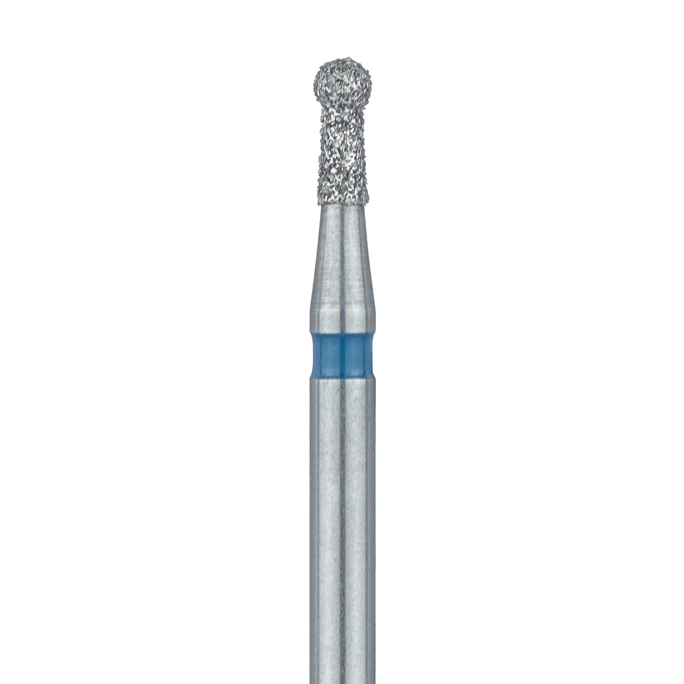 Meisinger 802-014-FG Diamond Bur, Round, Medium Grit, Blue Ring, Friction Grip, 1.4 mm Head Diameter, 3.5 mm Head Length, 5/Pkg - Diamond Instruments – FG, Medium, Blue, Round, Round End, 5/Pkg - 802-014-FG, 1.4 mm Head Diameter, 3.5 mm Head Length - Image 1