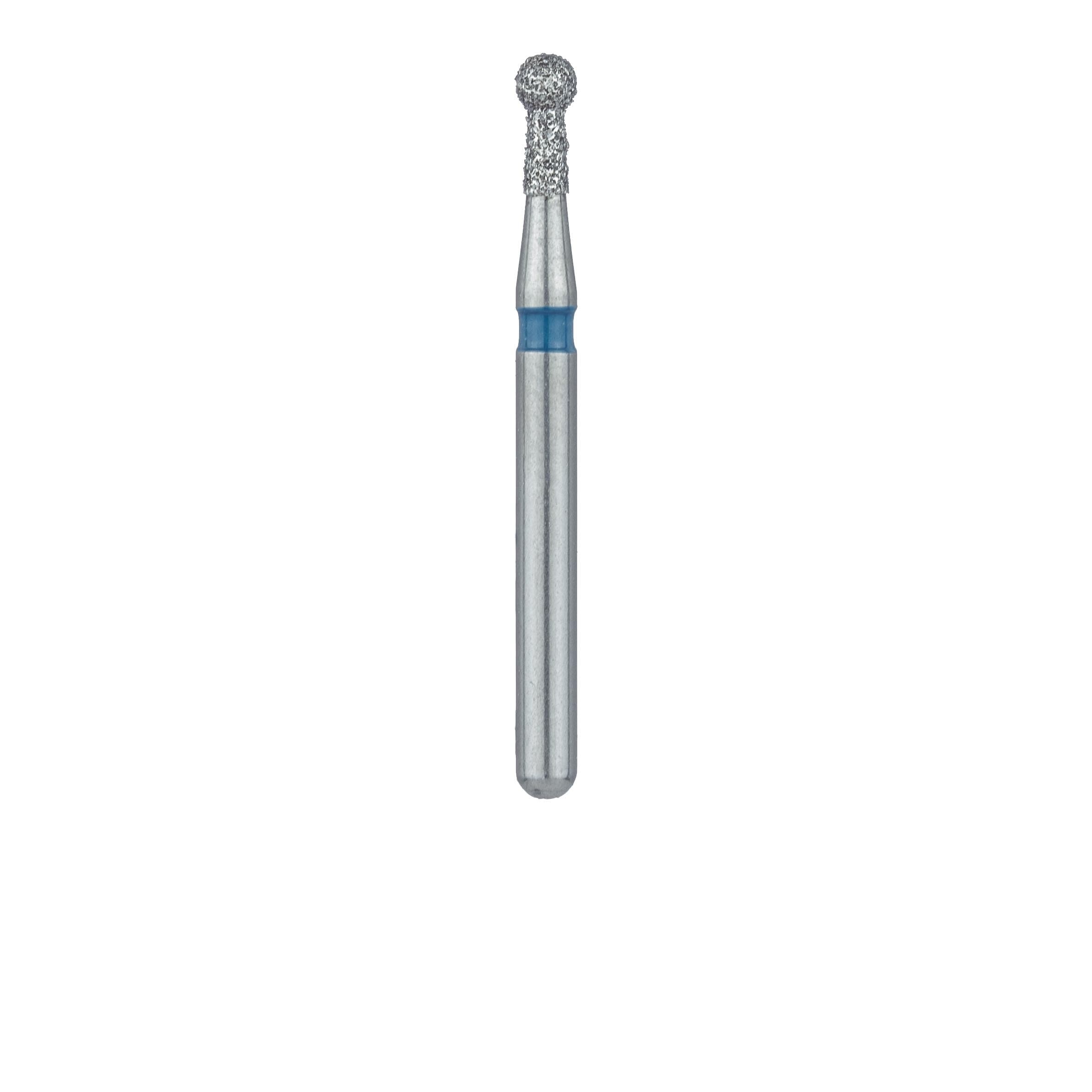 Meisinger 802-016-FG Medium Grit Round Diamond Bur, Friction Grip, 1.6 mm Head Diameter, 3.5 mm Head Length, Blue Ring, 5/Pkg thumbnail 2