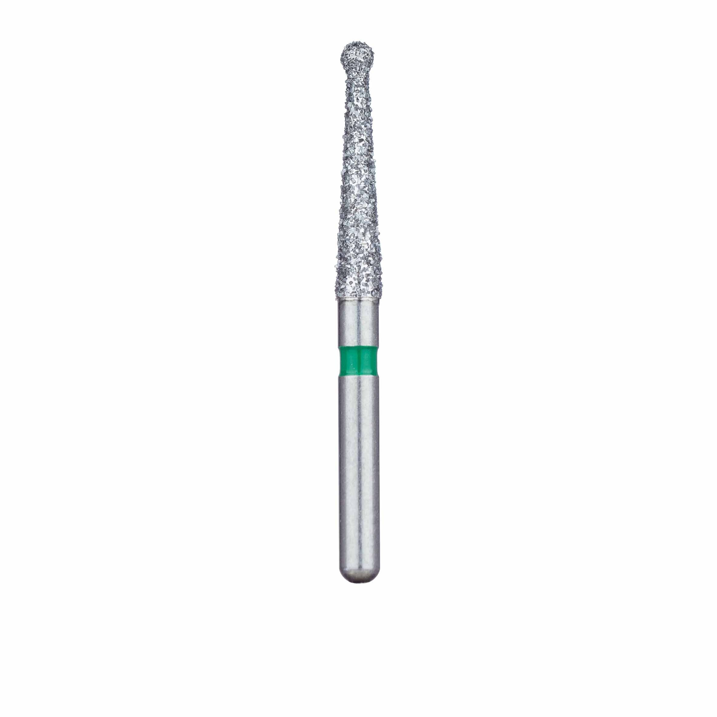 Meisinger 802LG-012-FG Diamond Bur, FG, Coarse (Green), Round, 1.2 mm Head Diameter, 10 mm Head Length, 5/Pkg thumbnail 2