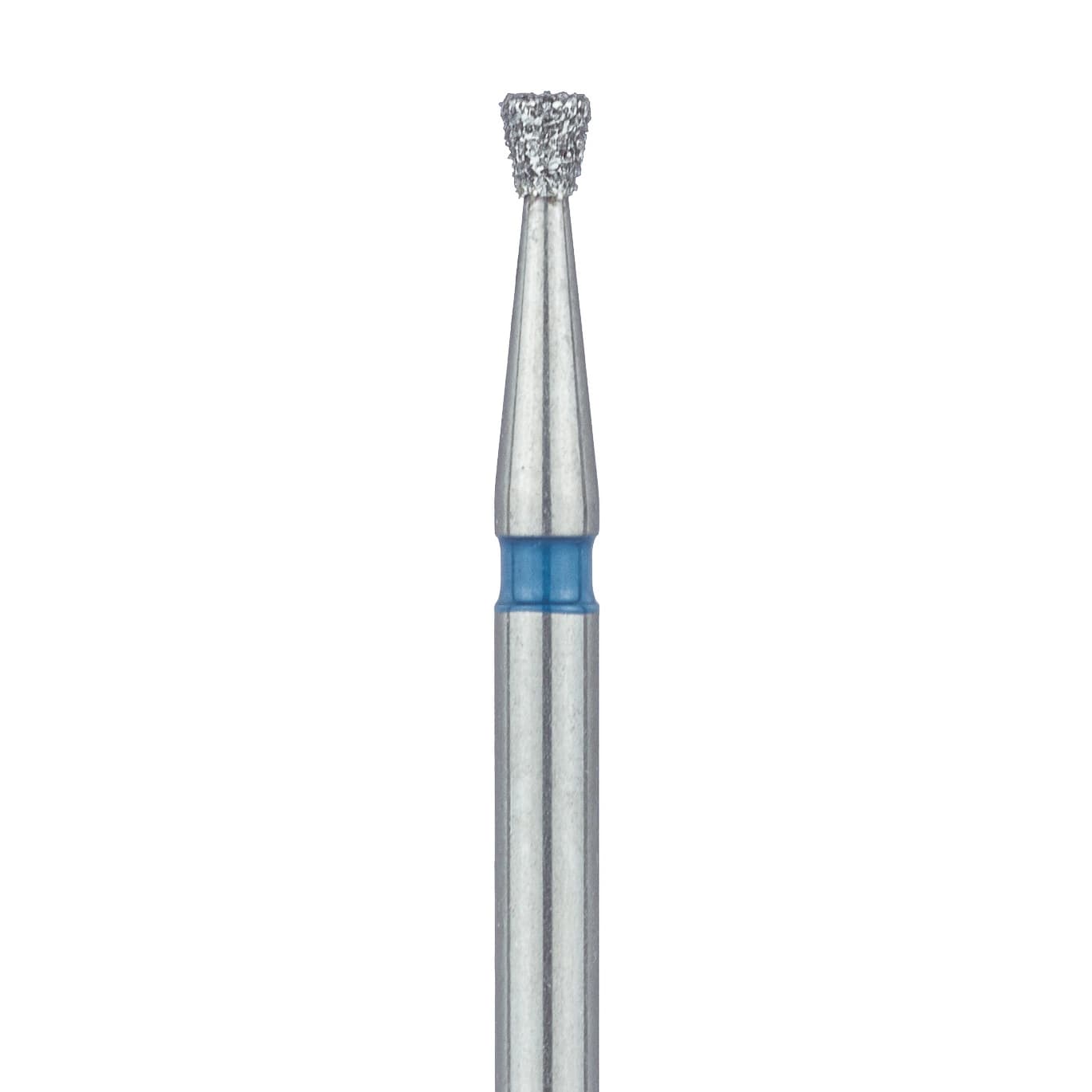 Meisinger 805-014-FG Diamond Bur, FG, Inverted Cone, Medium Grit, Blue Ring, 1.4 mm Head Diameter, 1.5 mm Head Length, 5/Pkg - Diamond Instruments – FG, Inverted Cone - Medium, Blue, Flat, 805-014-FG, 1.4 mm Head Diameter, 1.5 mm Head Length, 5/Pkg - Image 1