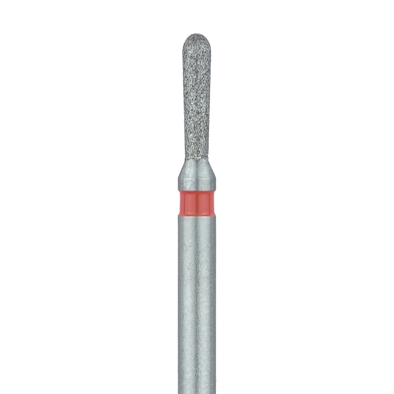 Meisinger 808RF-012-FG Fine Diamond Bur, Round End Pear, Friction Grip, 1.2 mm, 5/Pack - #808RF-012 Fine Diamond Bur Round End Pear FG Pack of 5 - Image 1