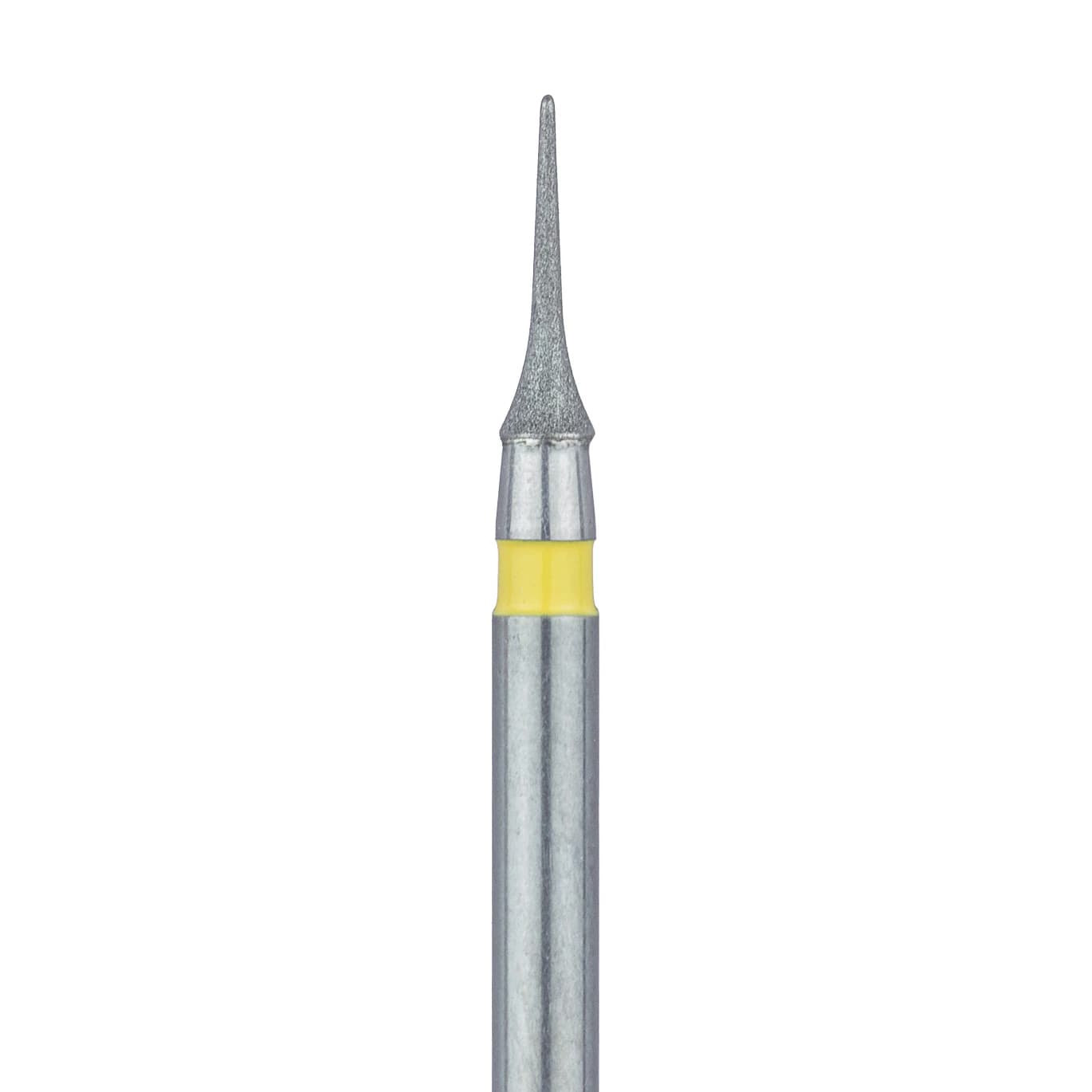 Meisinger Multi-Use Diamond Bur, FG, Interproximal Mosquito #820C, 1.4 mm, Extra Fine, Yellow, 5/Pk, 820C-014-FG - Meisinger Multi-Use Diamond Burs, FG, Interproximal, # 820C, 1.4 mm, Extra Fine, Yellow, 5/Pk, 820C-014-FG - Image 1