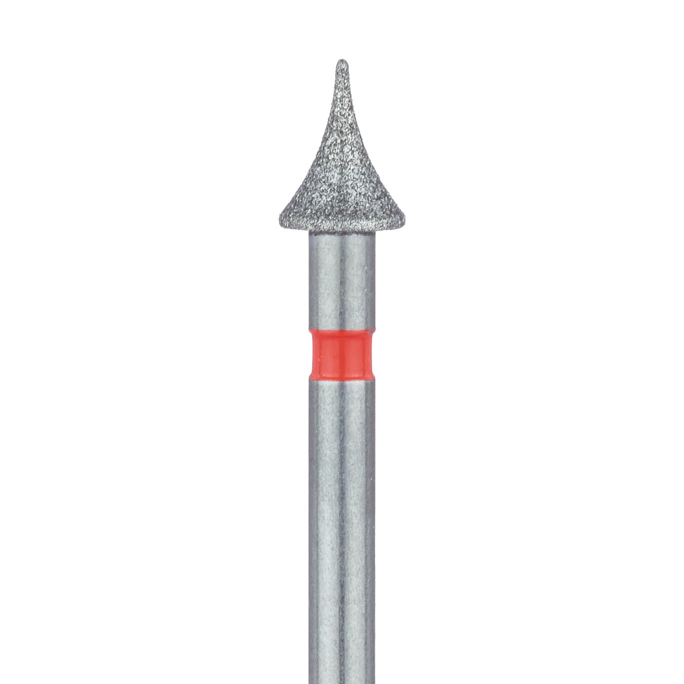 Meisinger Multi-Use Diamond Bur, Friction Grip, Interproximal, Mosquito Shape, Fine Grit (Red), 3.1 mm Head, 5/Pk, 820F-031-FG - Multi-Use Diamond Bur, Friction Grip, Interproximal, 820F, 3.1 mm, Fine, Red, 5/Pk, 820F-031-FG - Image 1