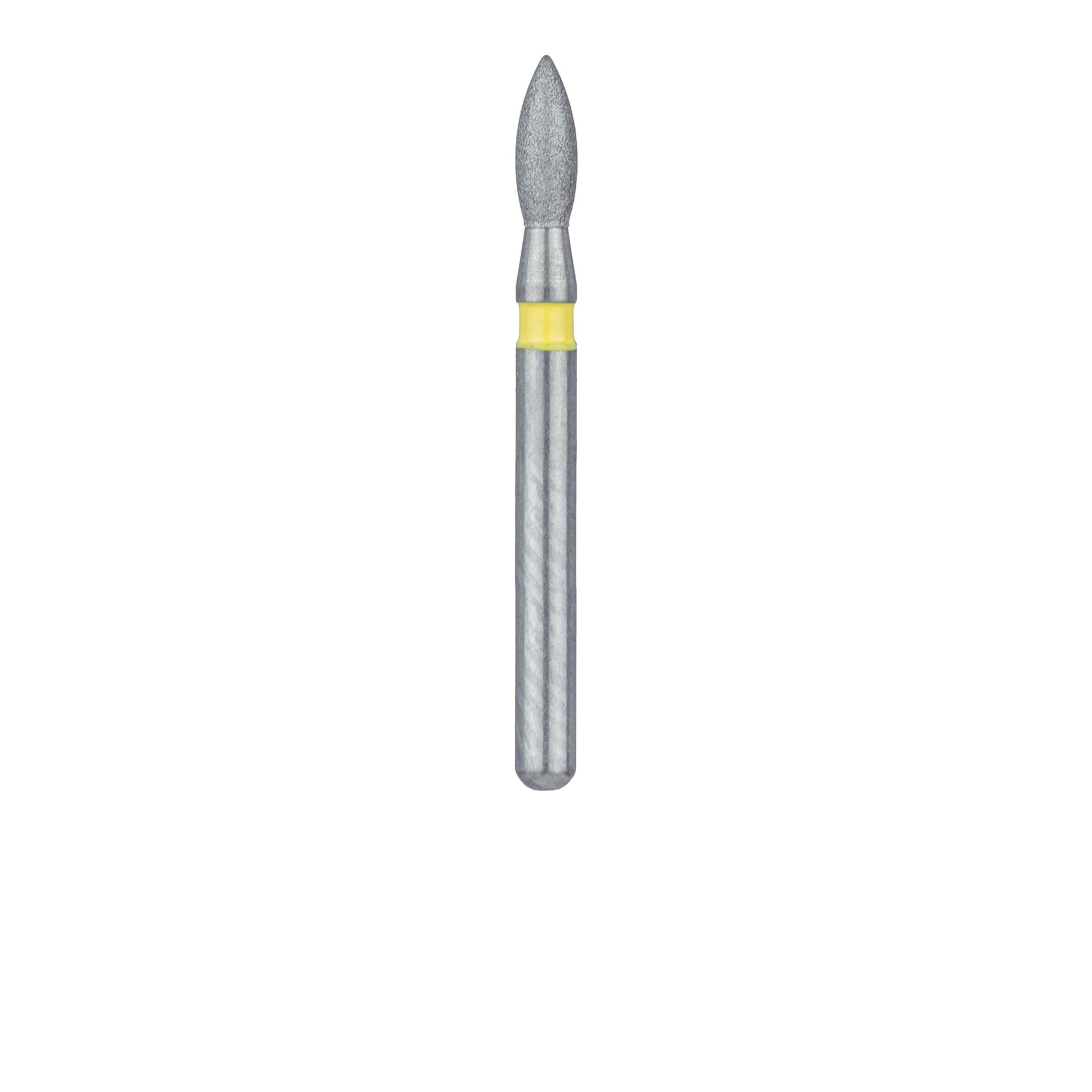 Meisinger 830C-016-FG Diamond Bur, Pointed Football, Extra Fine (X-Fine), 1.6 mm, Friction Grip, 5/Pk thumbnail 2