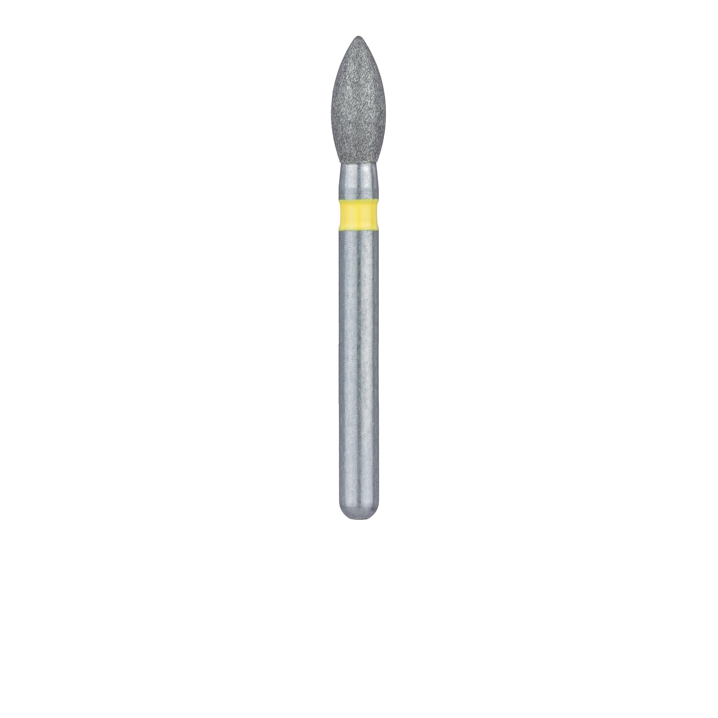 Meisinger 830C-021-FG Extra Fine Diamond Bur, Pointed Football, Friction Grip, 2.1 mm, 5/Pk thumbnail 2