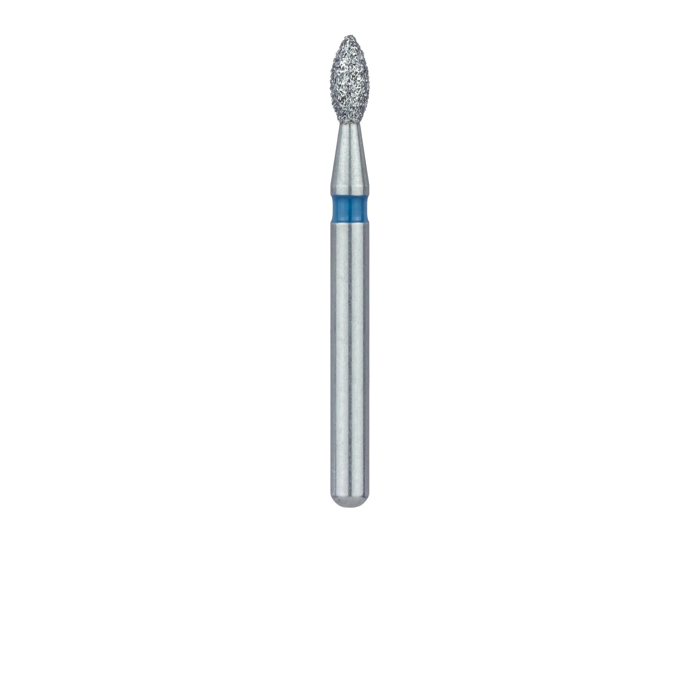 Meisinger Diamond Bur, FG, Medium Grit, Blue Ring, Pointed Football, 831-016, 1.6 mm Head Diameter, 5/Pkg thumbnail 2